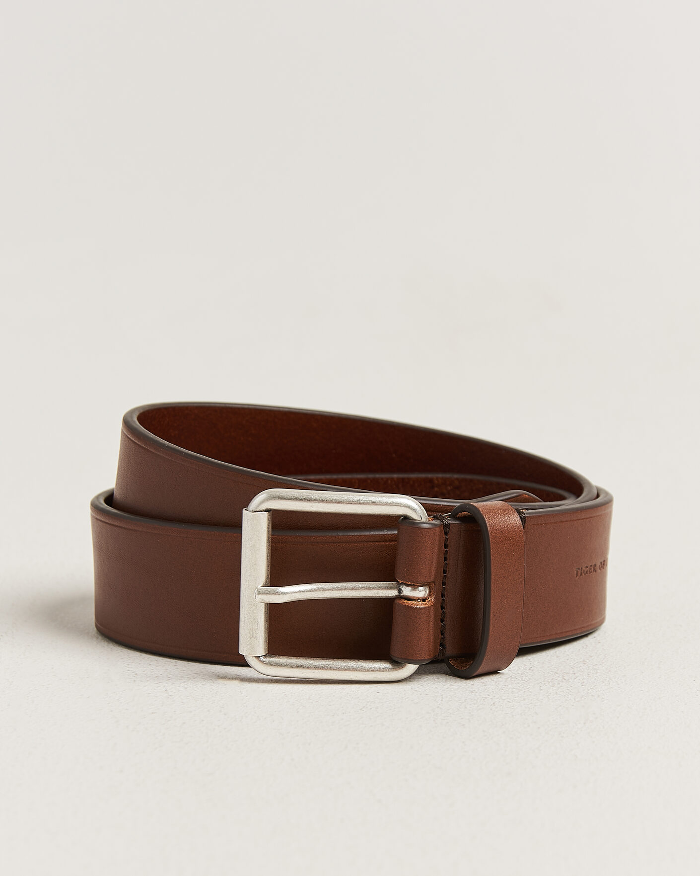 Hombres | Cinturones | Tiger of Sweden | Labori Leather Belt Dark Brown