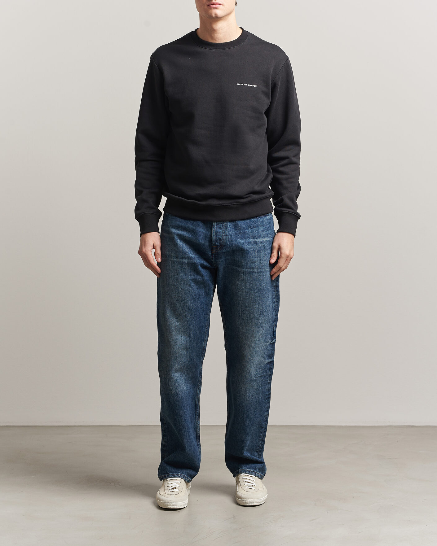 Hombres | Jerséis y prendas de punto | Tiger of Sweden | Emerson Crew Neck Sweatshirt Black