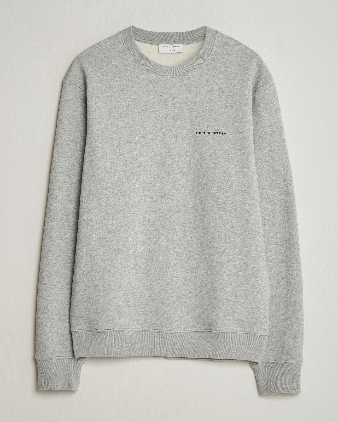 Hombres | Jerséis y prendas de punto | Tiger of Sweden | Emerson Crew Neck Sweatshirt Grey Melange