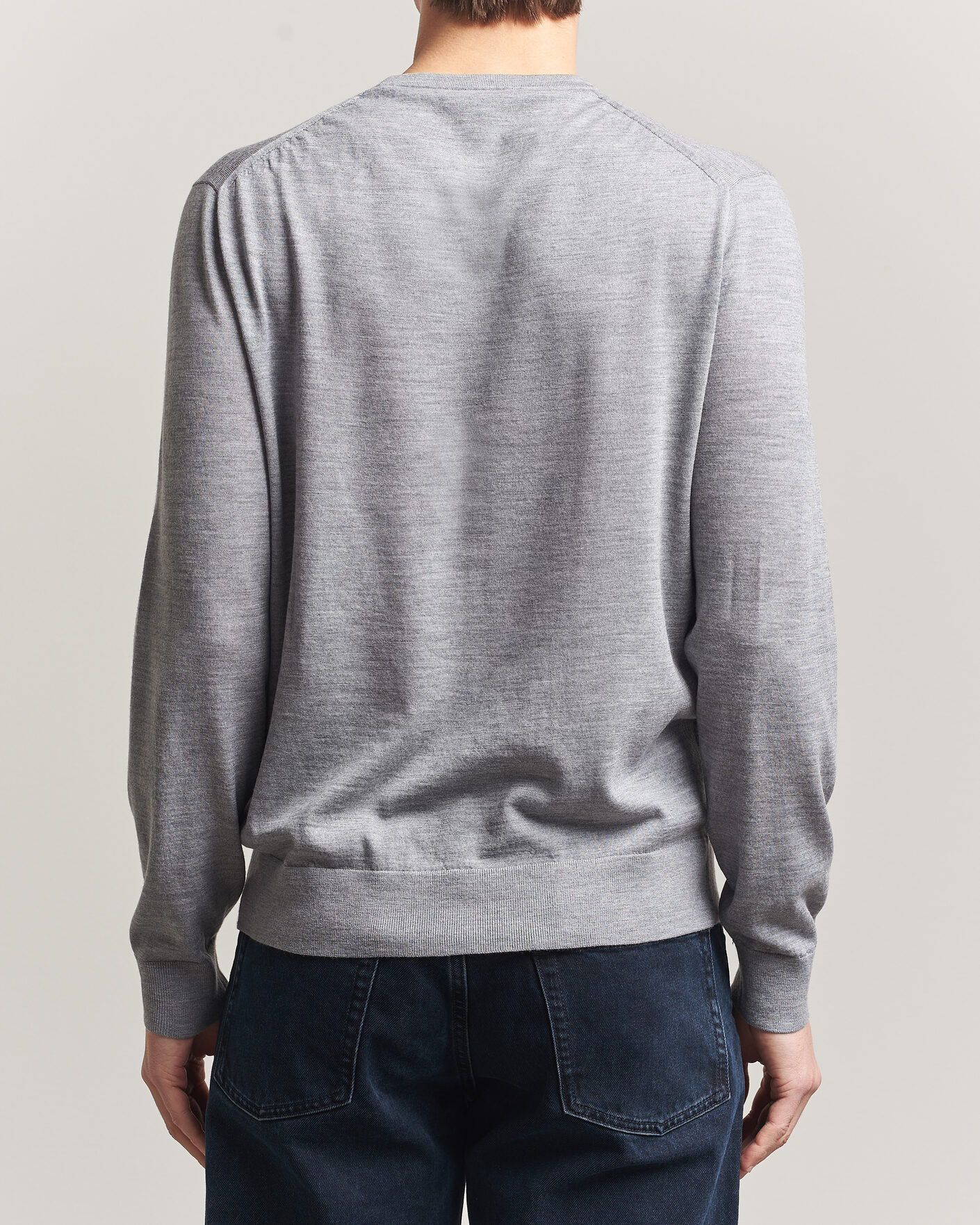 Hombres | Jerséis y prendas de punto | Tiger of Sweden | Connor Crew Neck Pullover Grey Melange