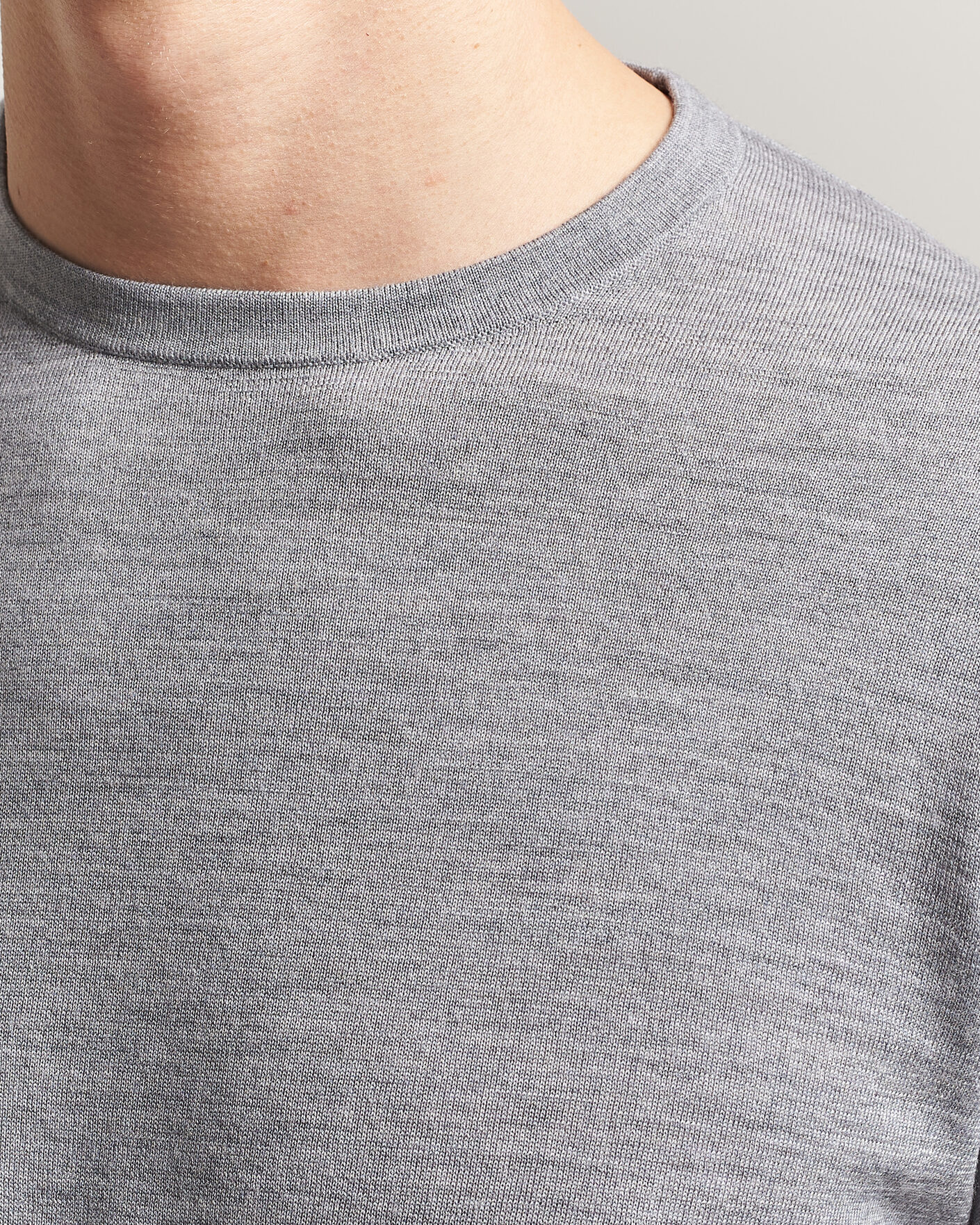 Hombres | Jerséis y prendas de punto | Tiger of Sweden | Connor Crew Neck Pullover Grey Melange
