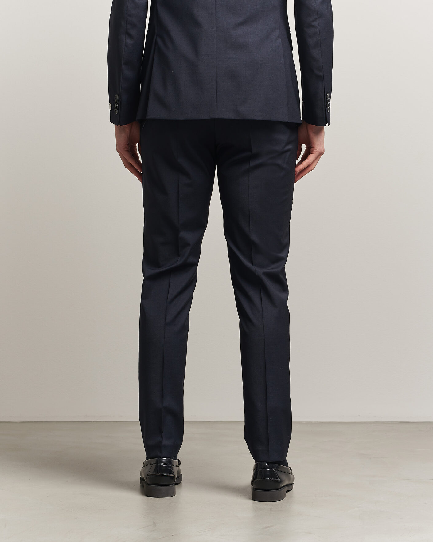 Hombres | Pantalones | Tiger of Sweden | Tenuta Wool Travel Suit Trousers Dark Ink
