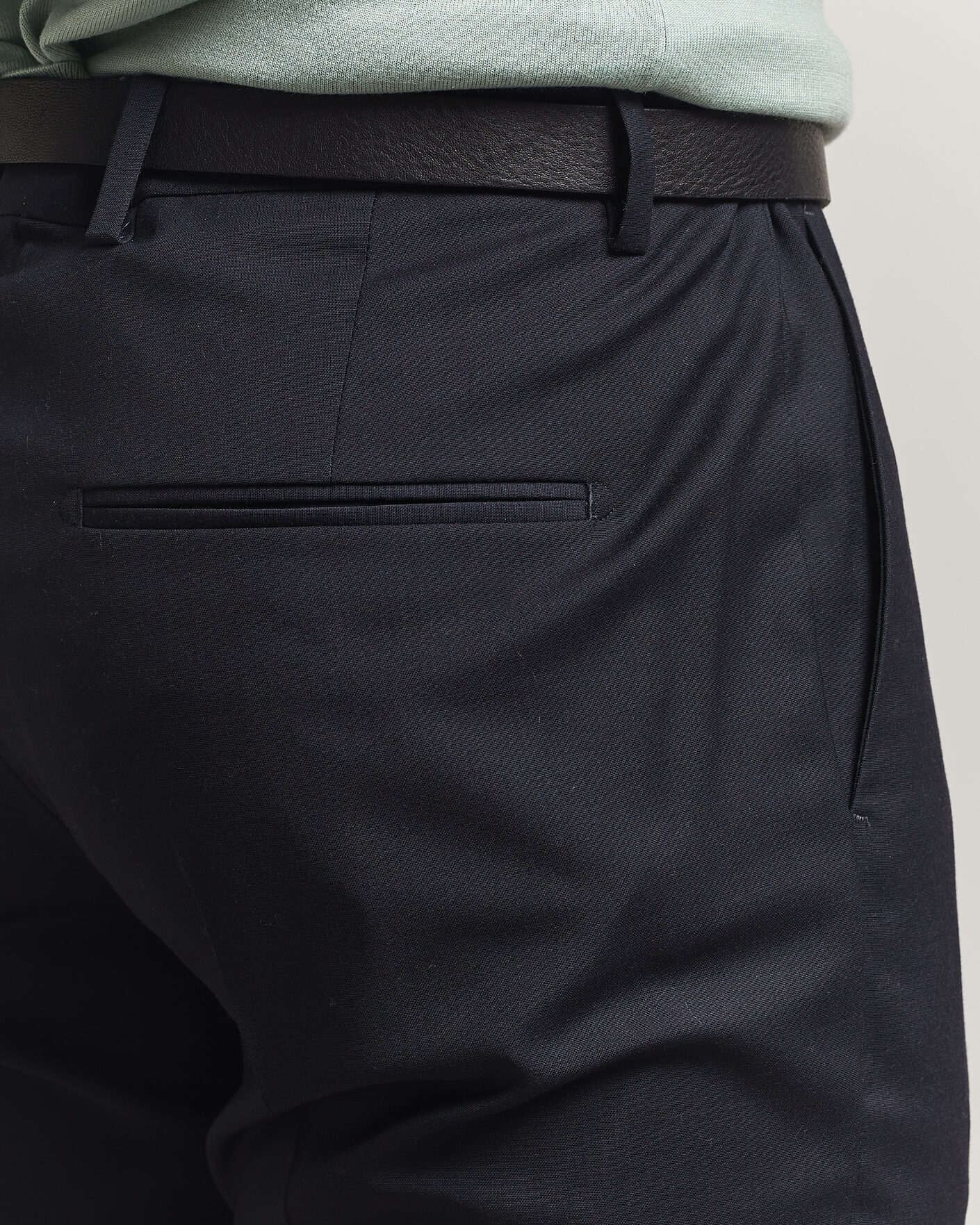 Hombres | Pantalones | Tiger of Sweden | Tenuta Wool Travel Suit Trousers Dark Ink