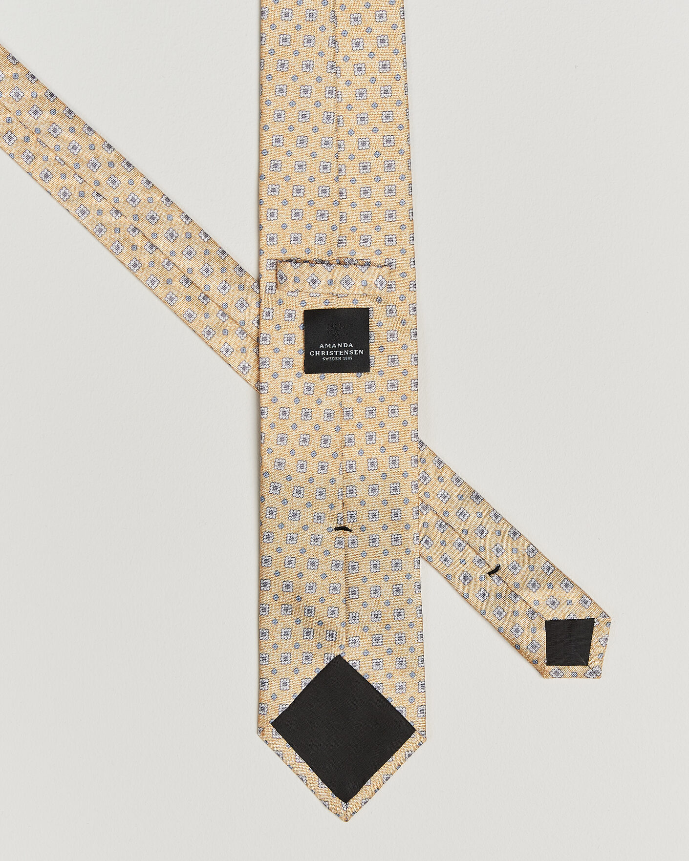 Hombres | Corbatas | Amanda Christensen | Silk Oxford 8cm Flower Tie Yellow