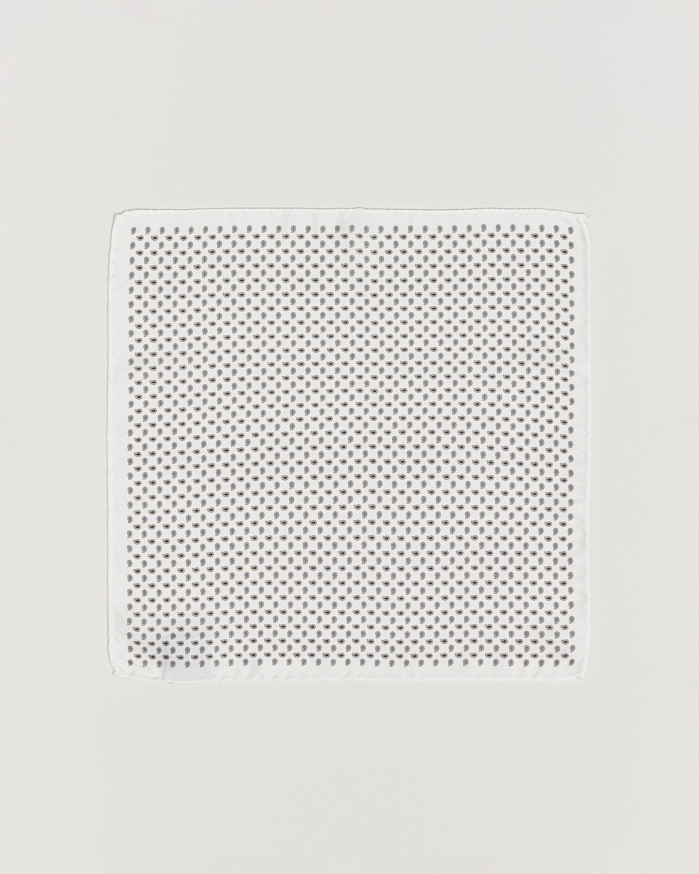 Hombres | Pañuelos de bolsillo | Amanda Christensen | Silk Oxford Pocket Square White