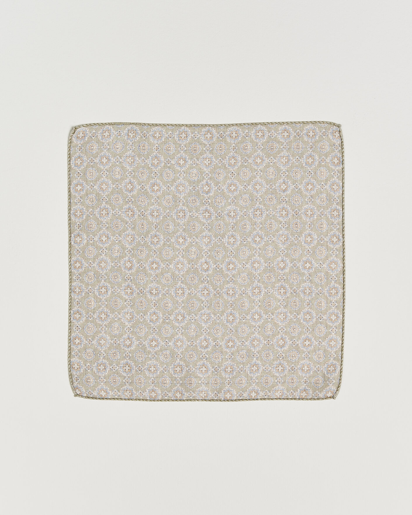 Hombres | Pañuelos de bolsillo | Amanda Christensen | Silk Shappe Double Faced Pocket Square Green