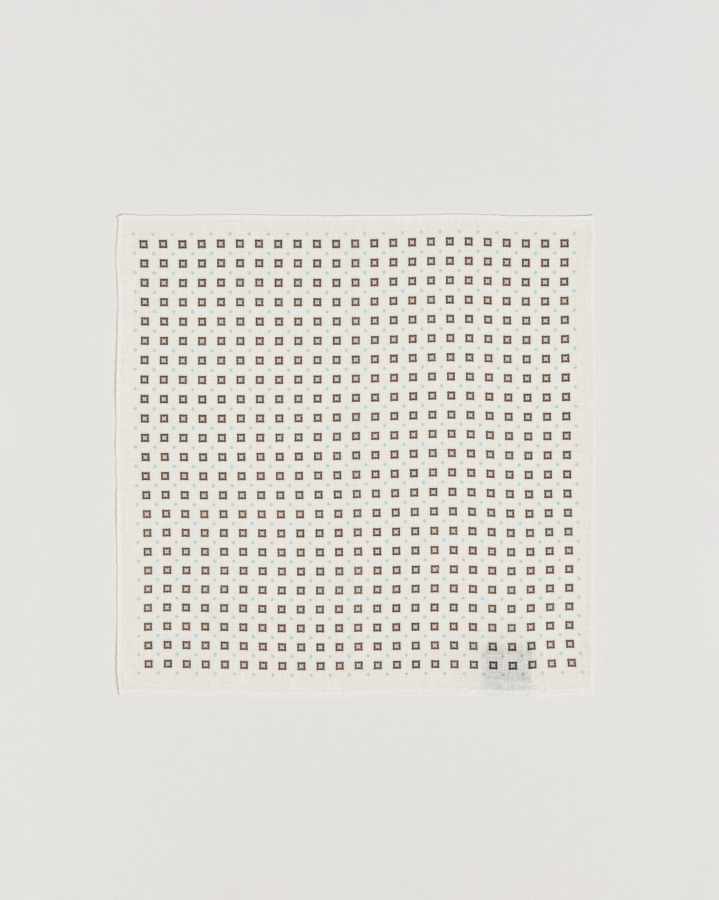 Hombres | Pañuelos de bolsillo | Amanda Christensen | Linen Medallion Pocket Square Cream