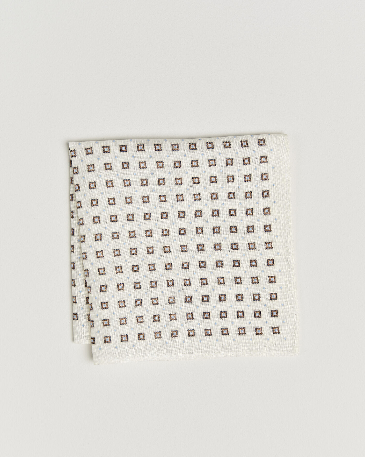 Hombres | Pañuelos de bolsillo | Amanda Christensen | Linen Medallion Pocket Square Cream