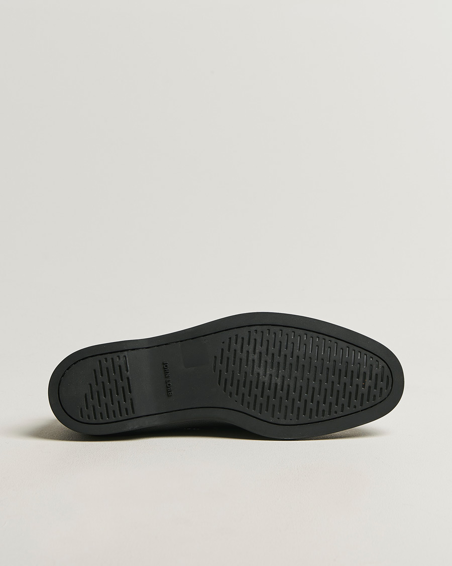 Hombres | Zapatos náuticos | John Lobb | Foil Boat Shoes Black Grain