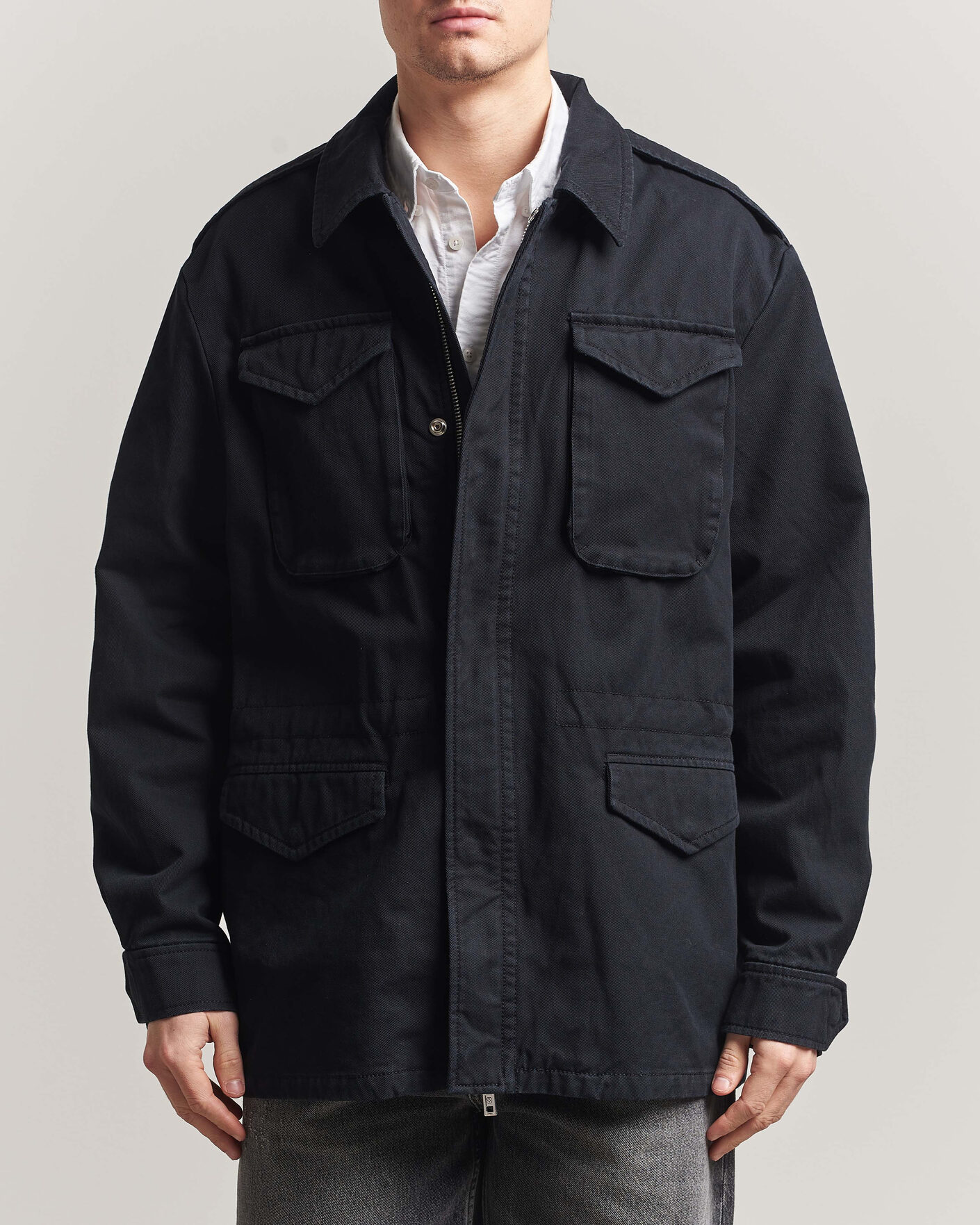 Hombres | Abrigos y chaquetas | Filippa K | Cotton Field Jacket Black