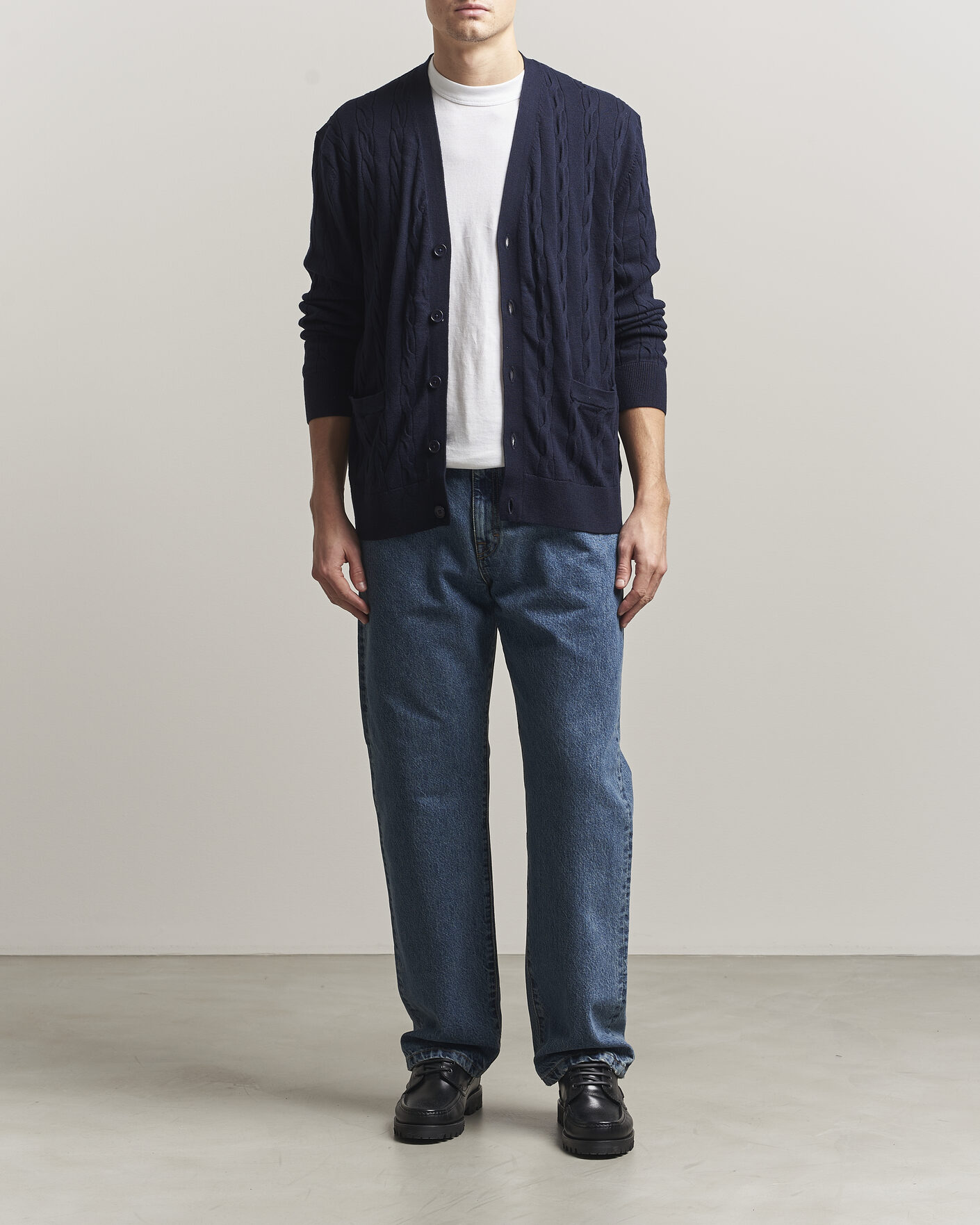 Hombres | Vaqueros | Filippa K | Workwear Jeans Washed Mid Blue