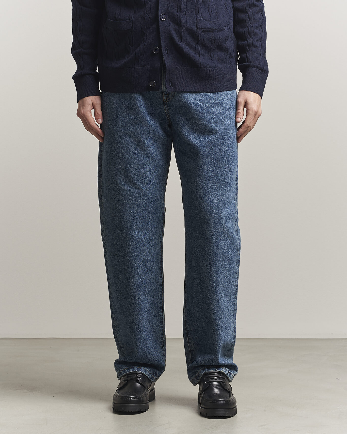 Hombres | Vaqueros | Filippa K | Workwear Jeans Washed Mid Blue