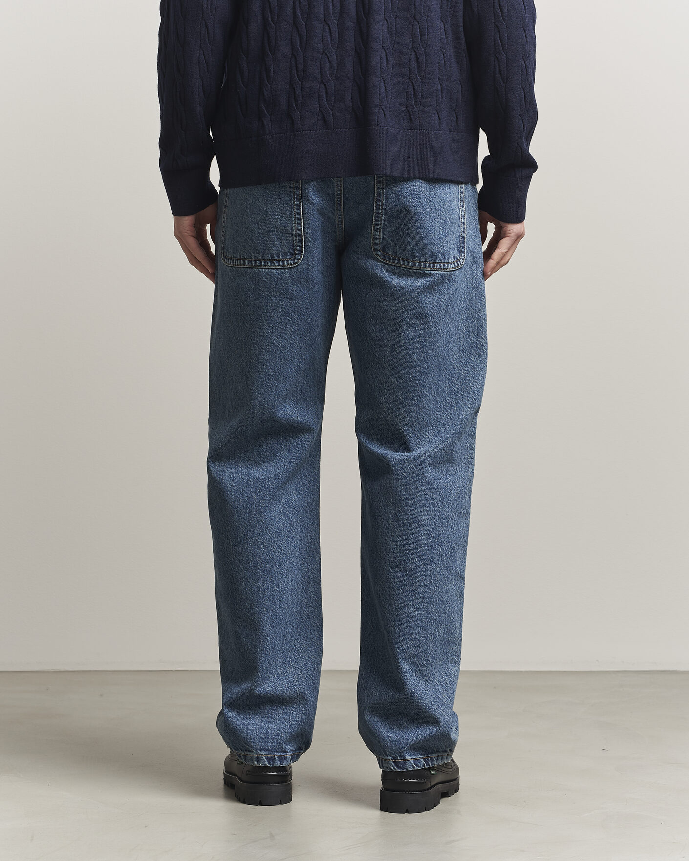 Hombres | Vaqueros | Filippa K | Workwear Jeans Washed Mid Blue