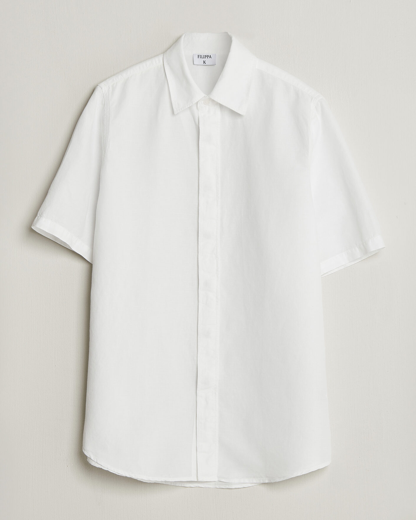 Hombres | Camisas | Filippa K | Cotton/Linen Short Sleeve Shirt White