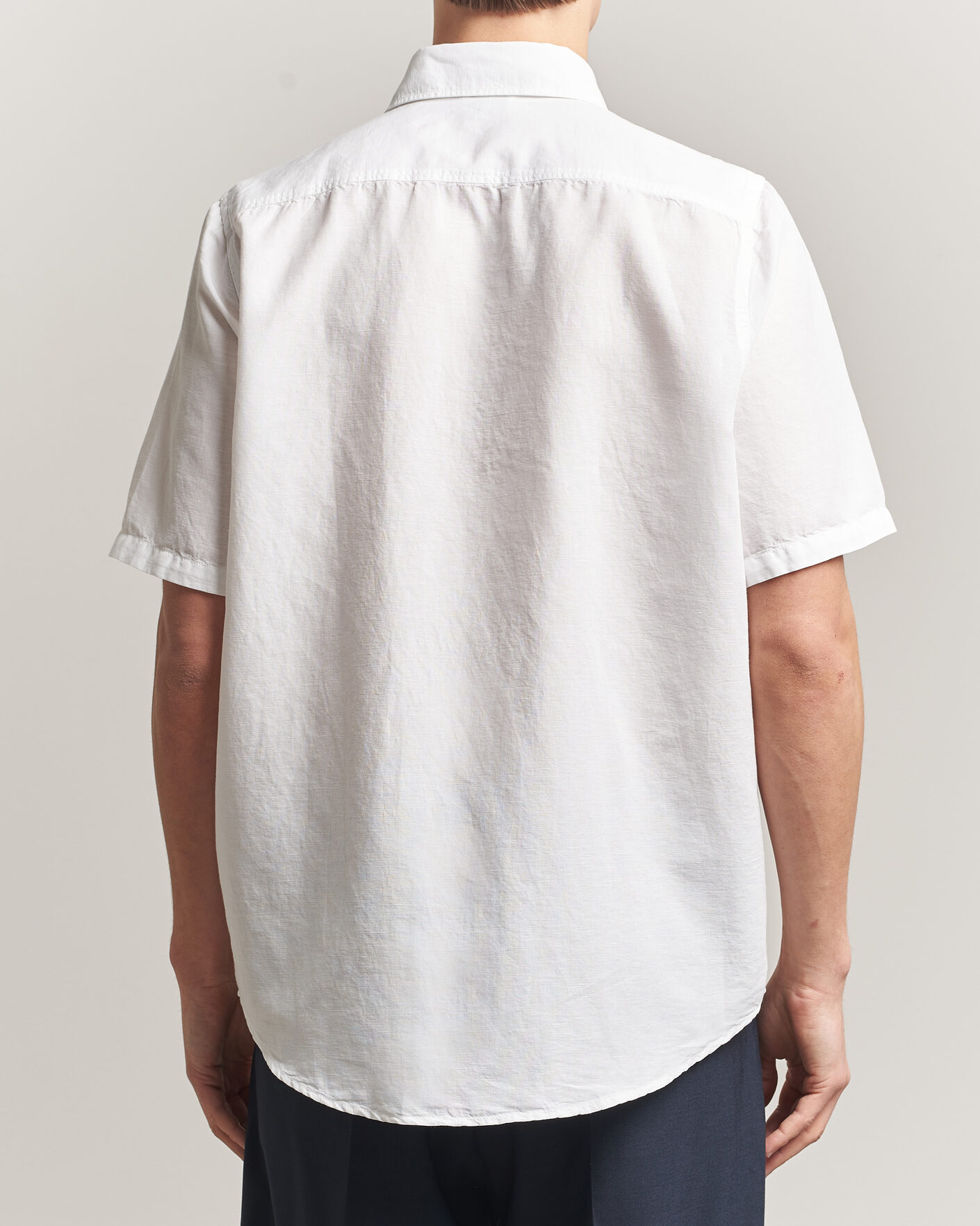 Hombres | Camisas | Filippa K | Cotton/Linen Short Sleeve Shirt White