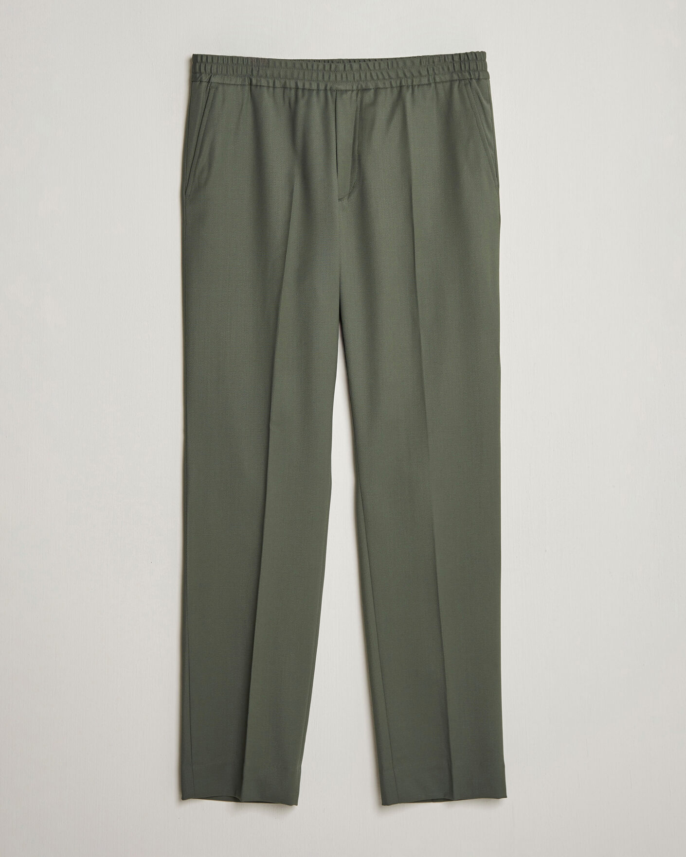 Hombres | Pantalones | Filippa K | Theo Relaxed Wool Trousers Grey Green