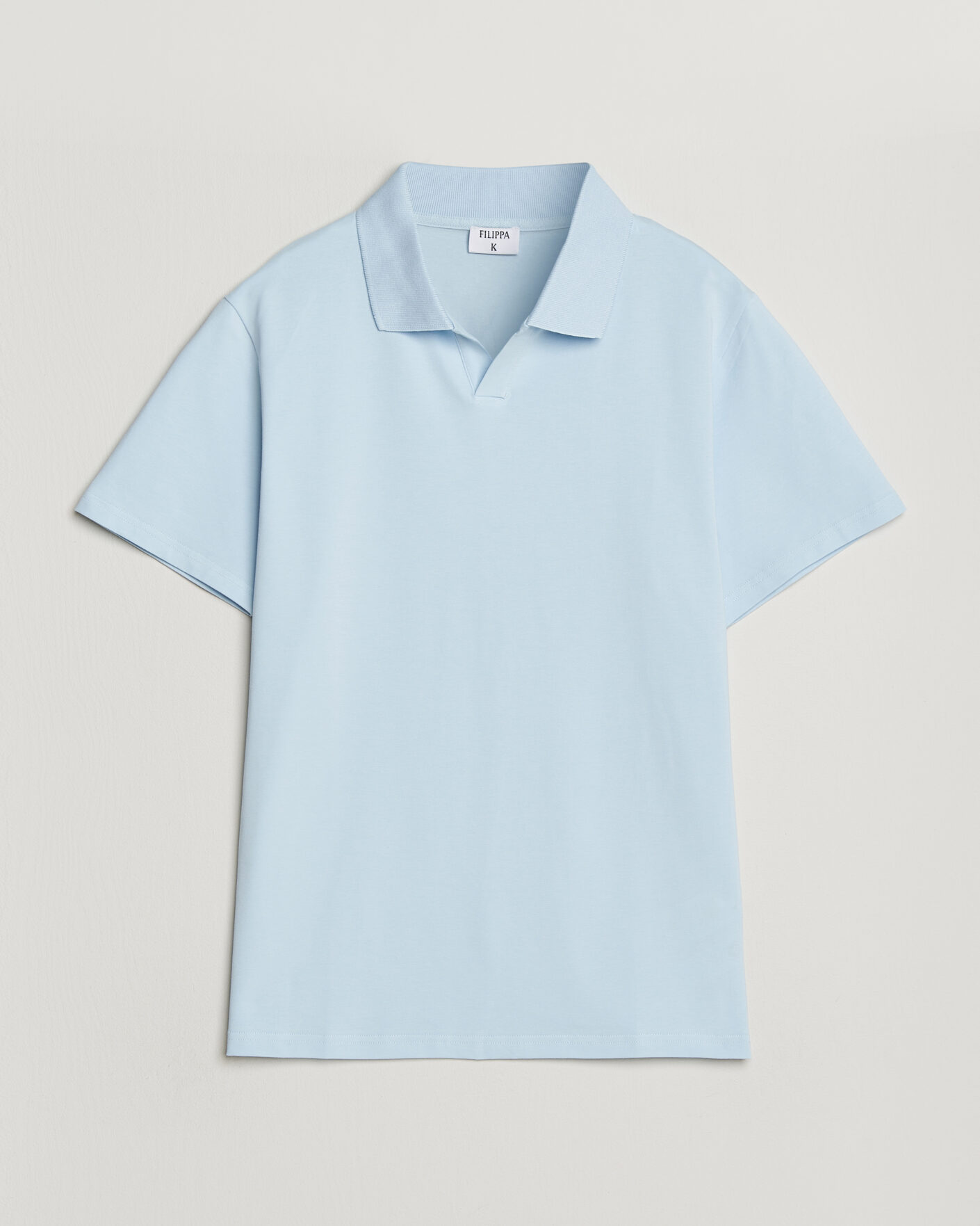 Hombres | Polos | Filippa K | Soft Lycra Polo T-Shirt Frost Blue