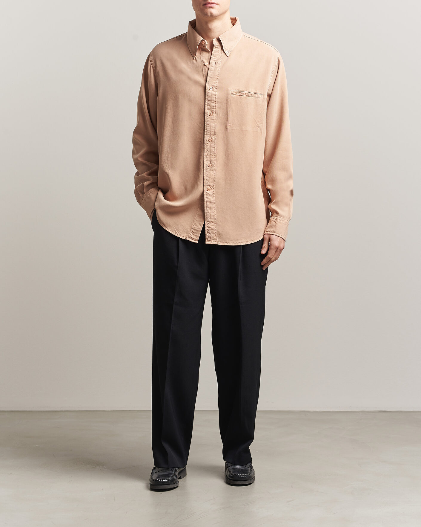 Hombres | Camisas | Filippa K | Zack Lyocell Shirt Beige