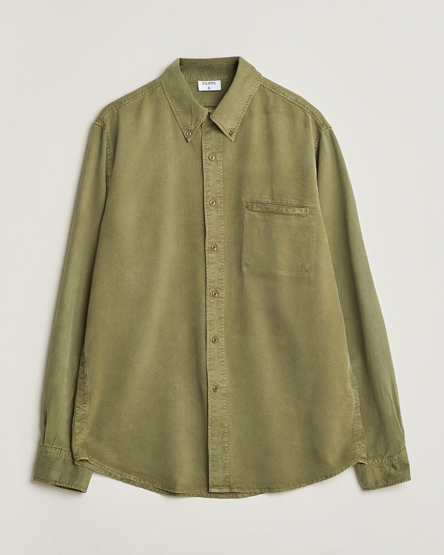 Hombres | Camisas | Filippa K | Zack Lyocell Shirt Laurel Green