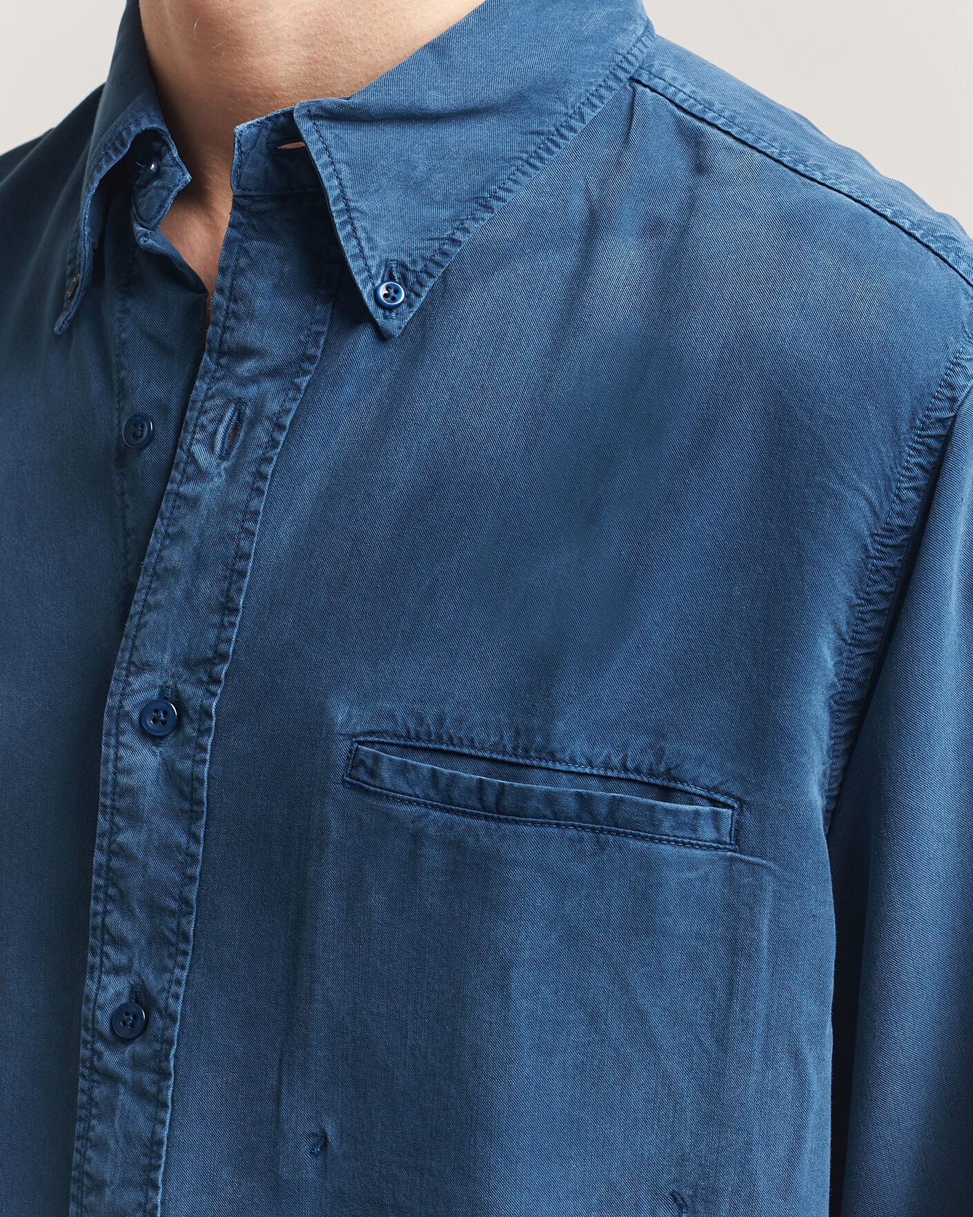 Hombres | Camisas | Filippa K | Zack Lyocell Shirt Night Teal