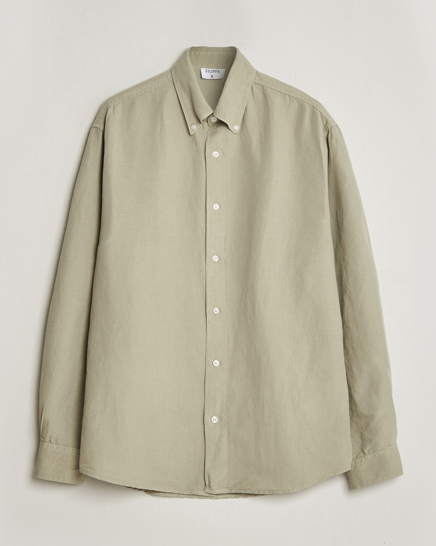 Hombres | Camisas | Filippa K | Relaxed Cotton/Linen Shirt Light Green
