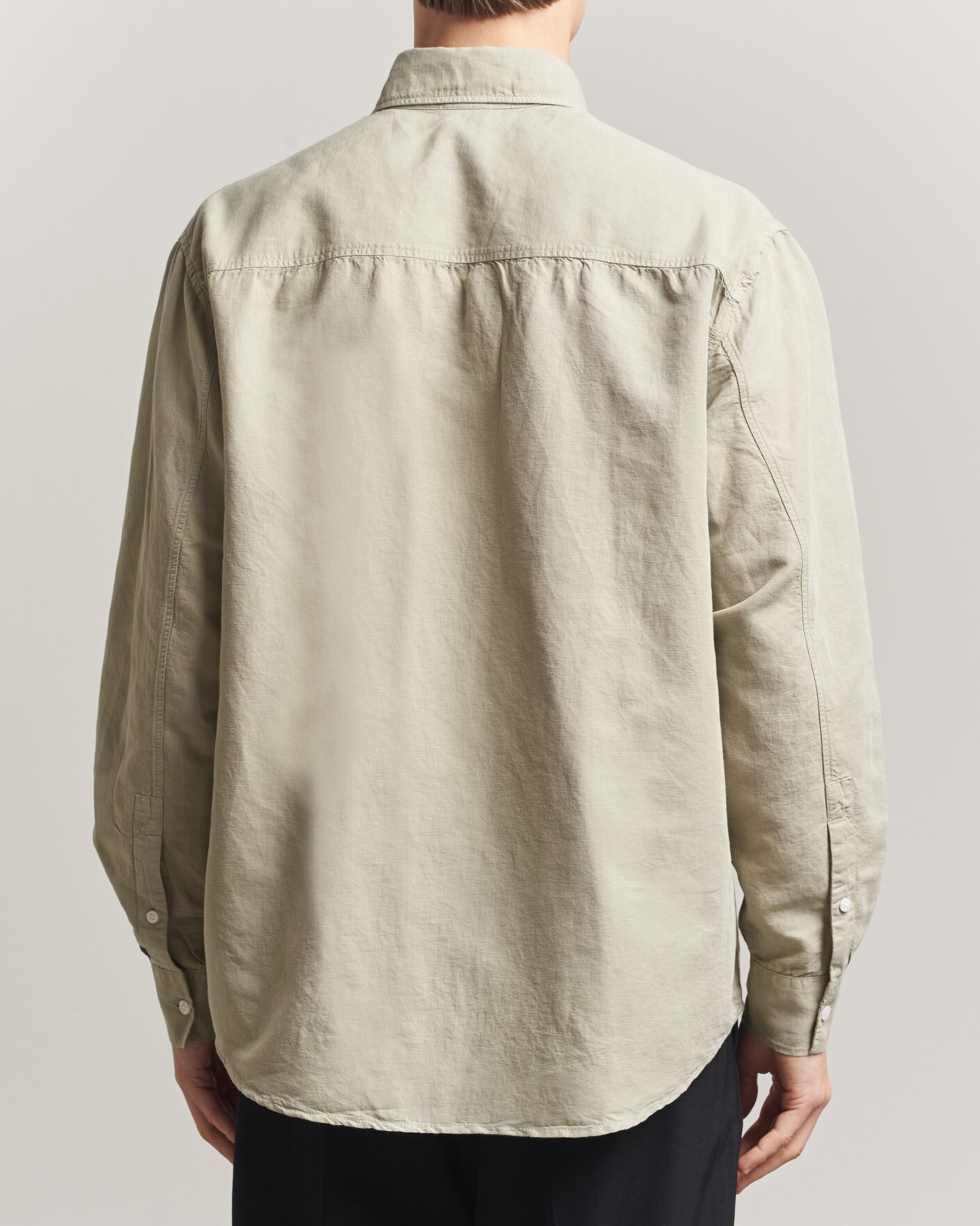 Hombres | Camisas | Filippa K | Relaxed Cotton/Linen Shirt Light Green