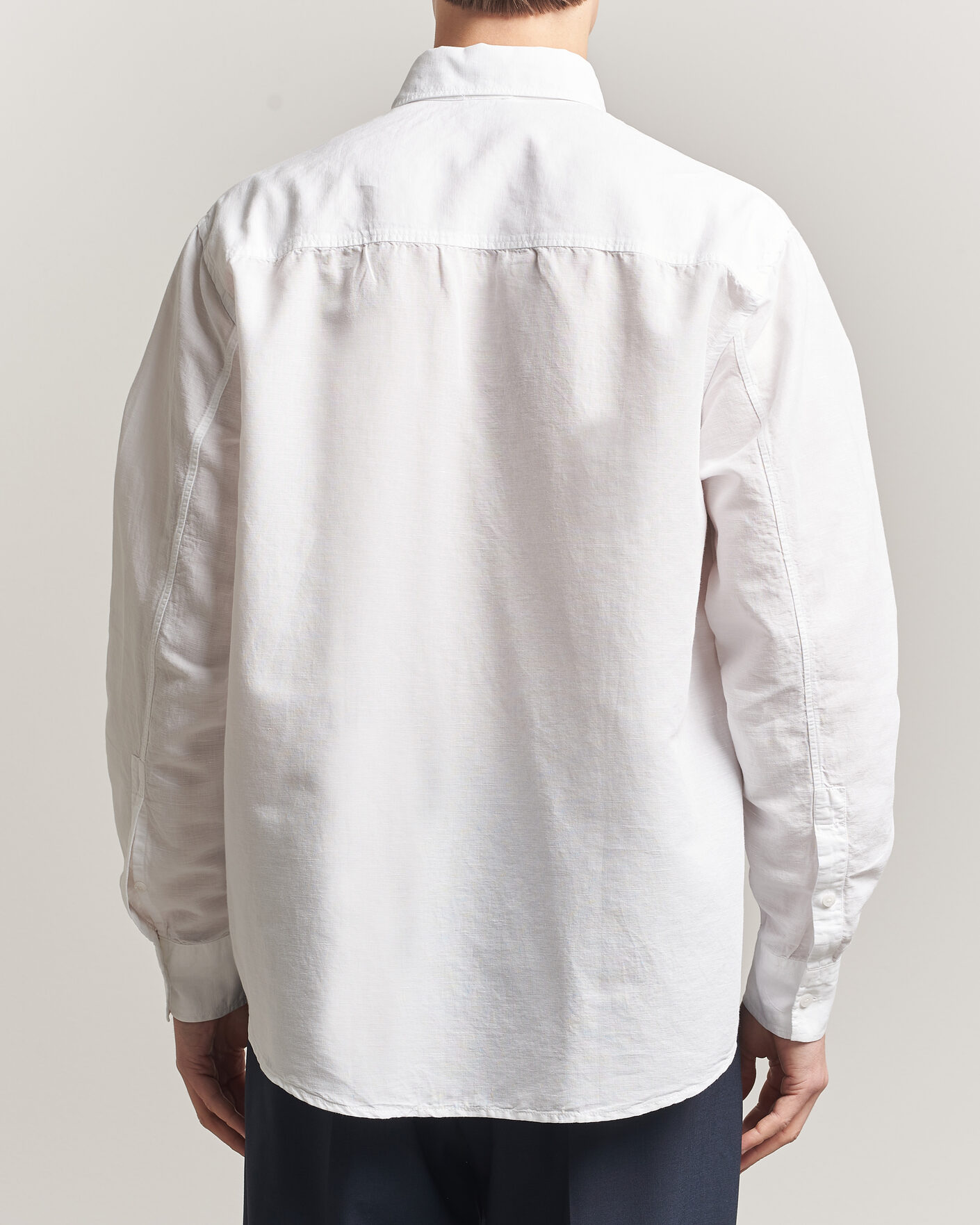 Hombres | Camisas | Filippa K | Relaxed Cotton/Linen Shirt White