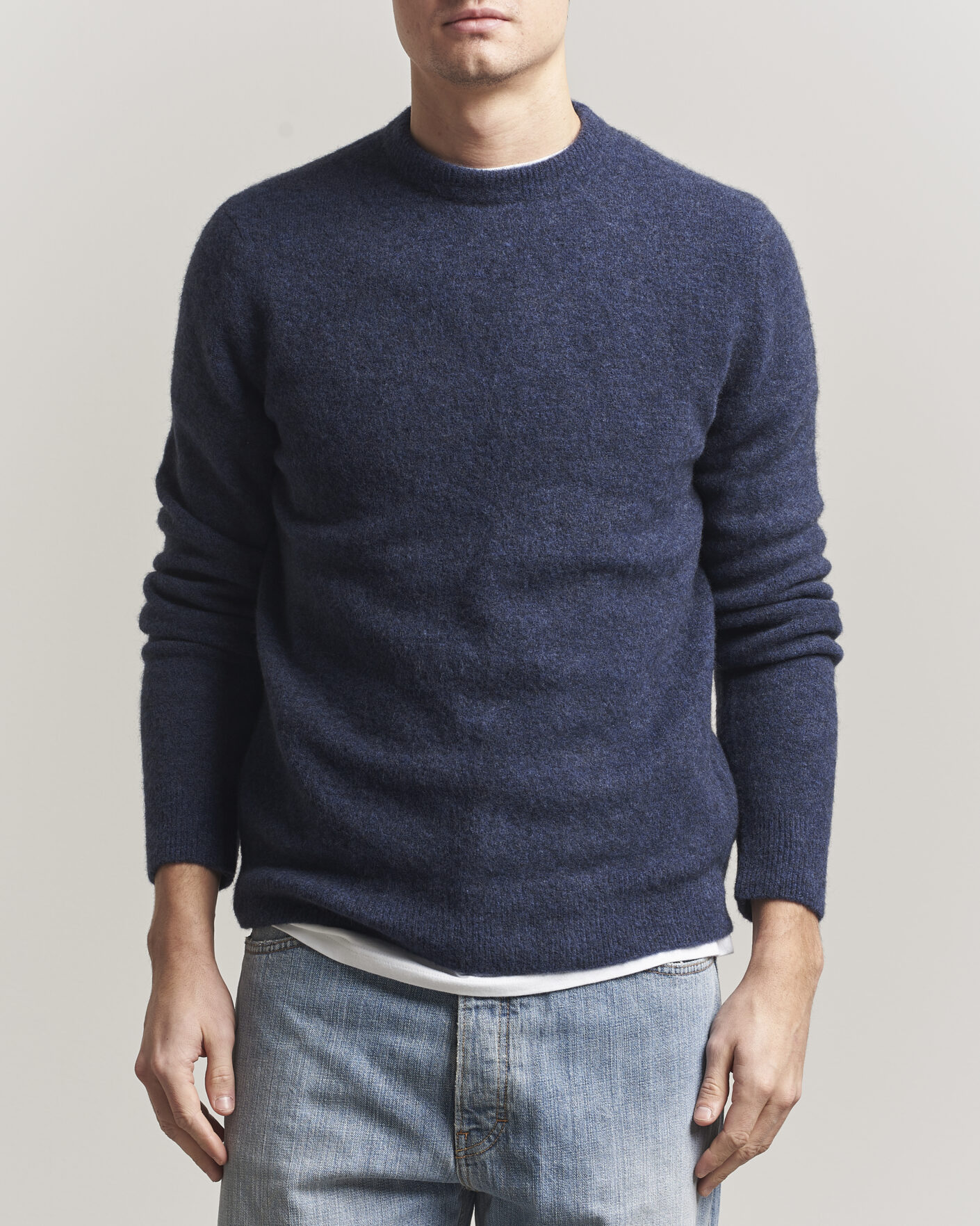 Hombres | Jerséis y prendas de punto | Filippa K | Yak Knitted Sweater Night Teal
