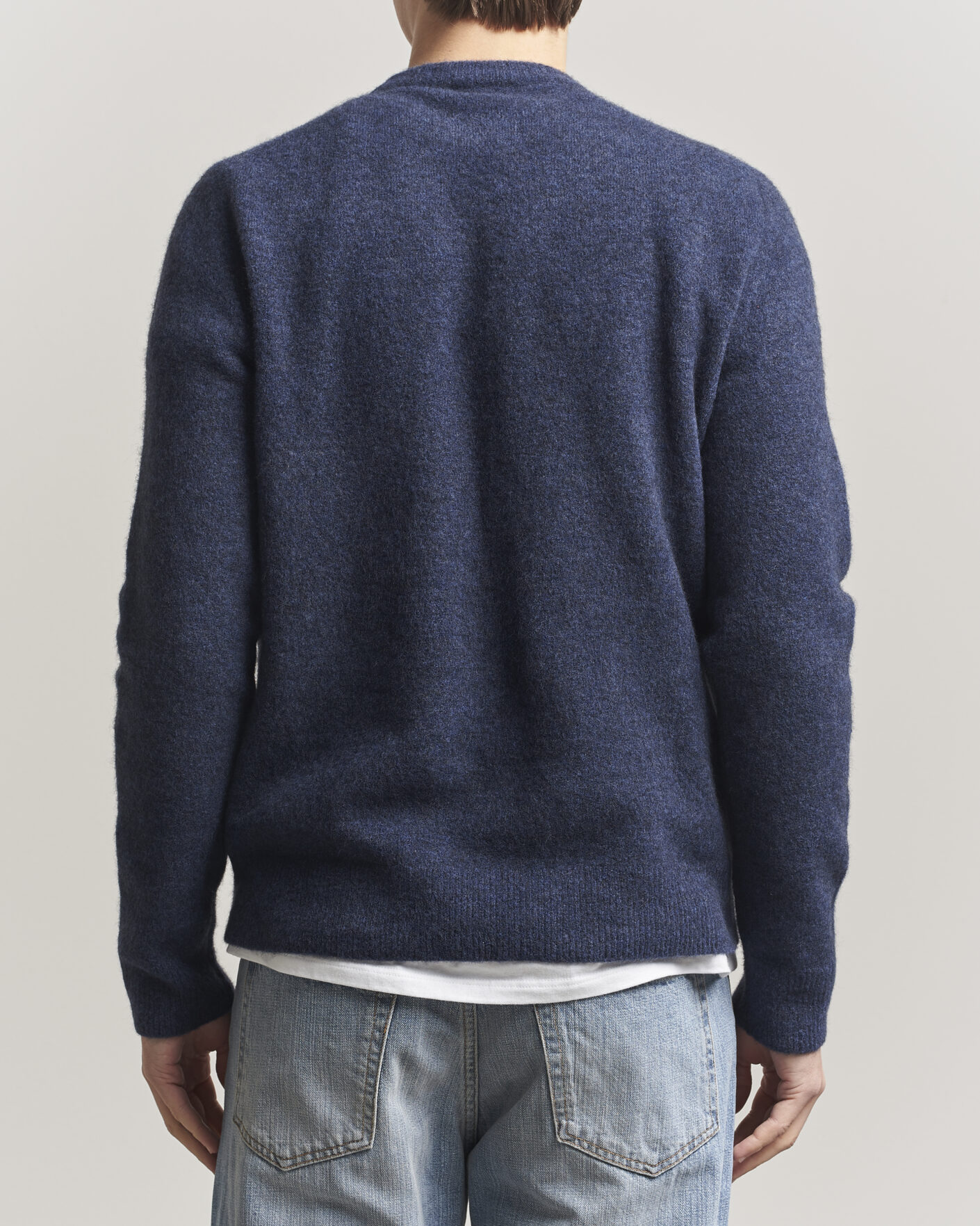 Hombres | Jerséis y prendas de punto | Filippa K | Yak Knitted Sweater Night Teal