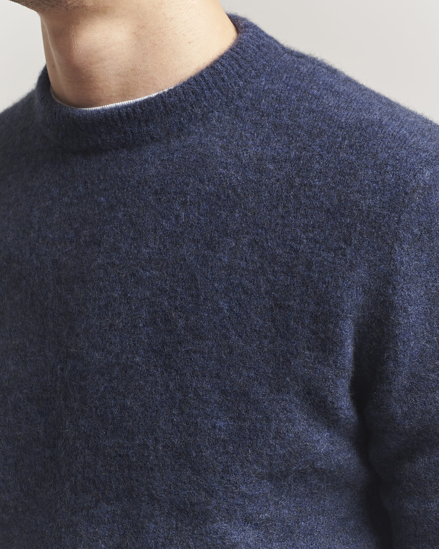 Hombres | Jerséis y prendas de punto | Filippa K | Yak Knitted Sweater Night Teal