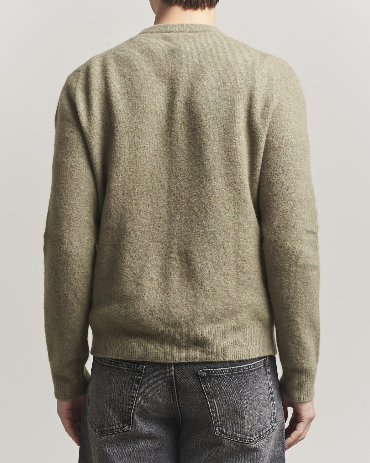 Hombres | Jerséis y prendas de punto | Filippa K | Yak Knitted Sweater Light Green