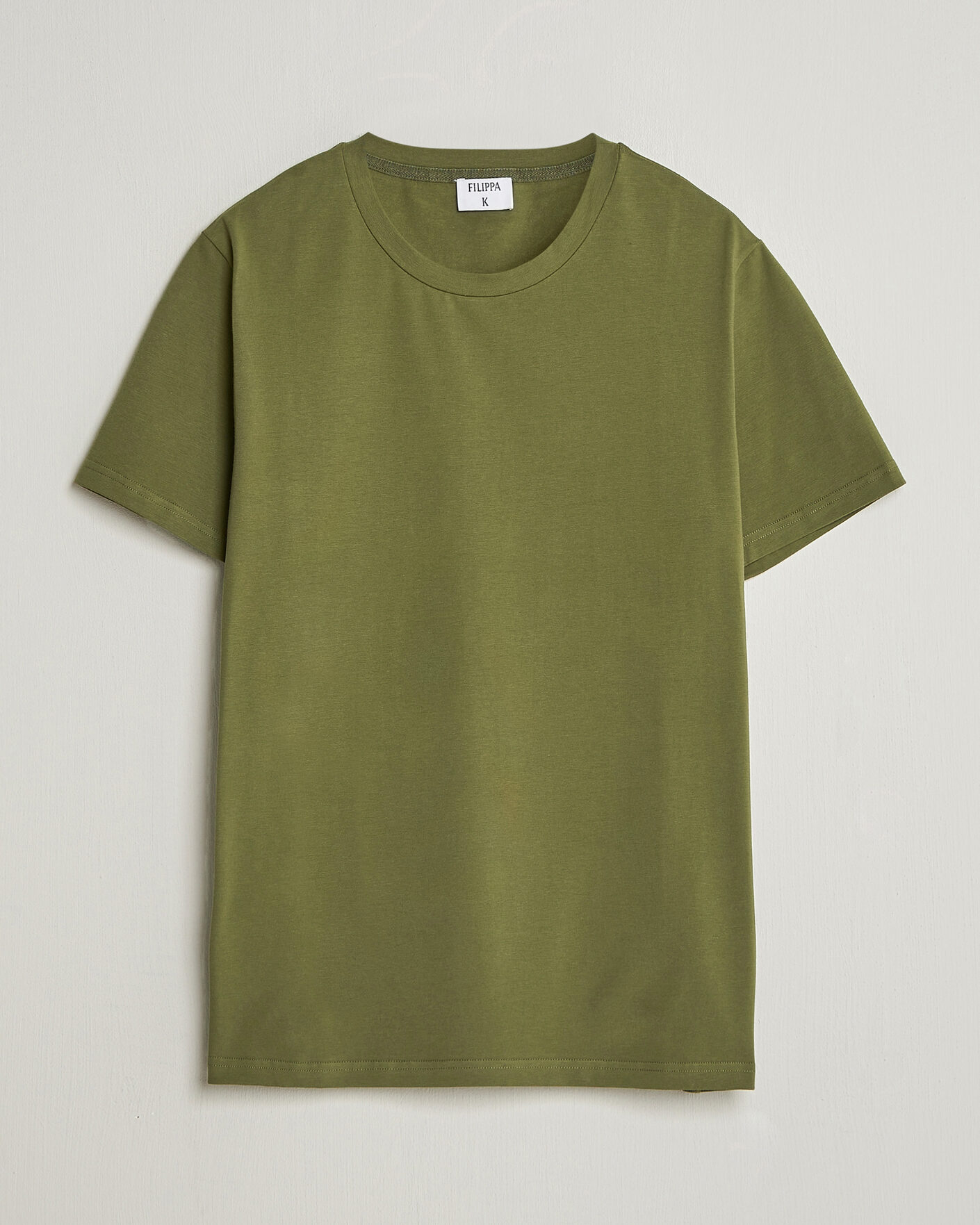 Hombres | Camisetas | Filippa K | Soft Lycra T-Shirt Laurel Green