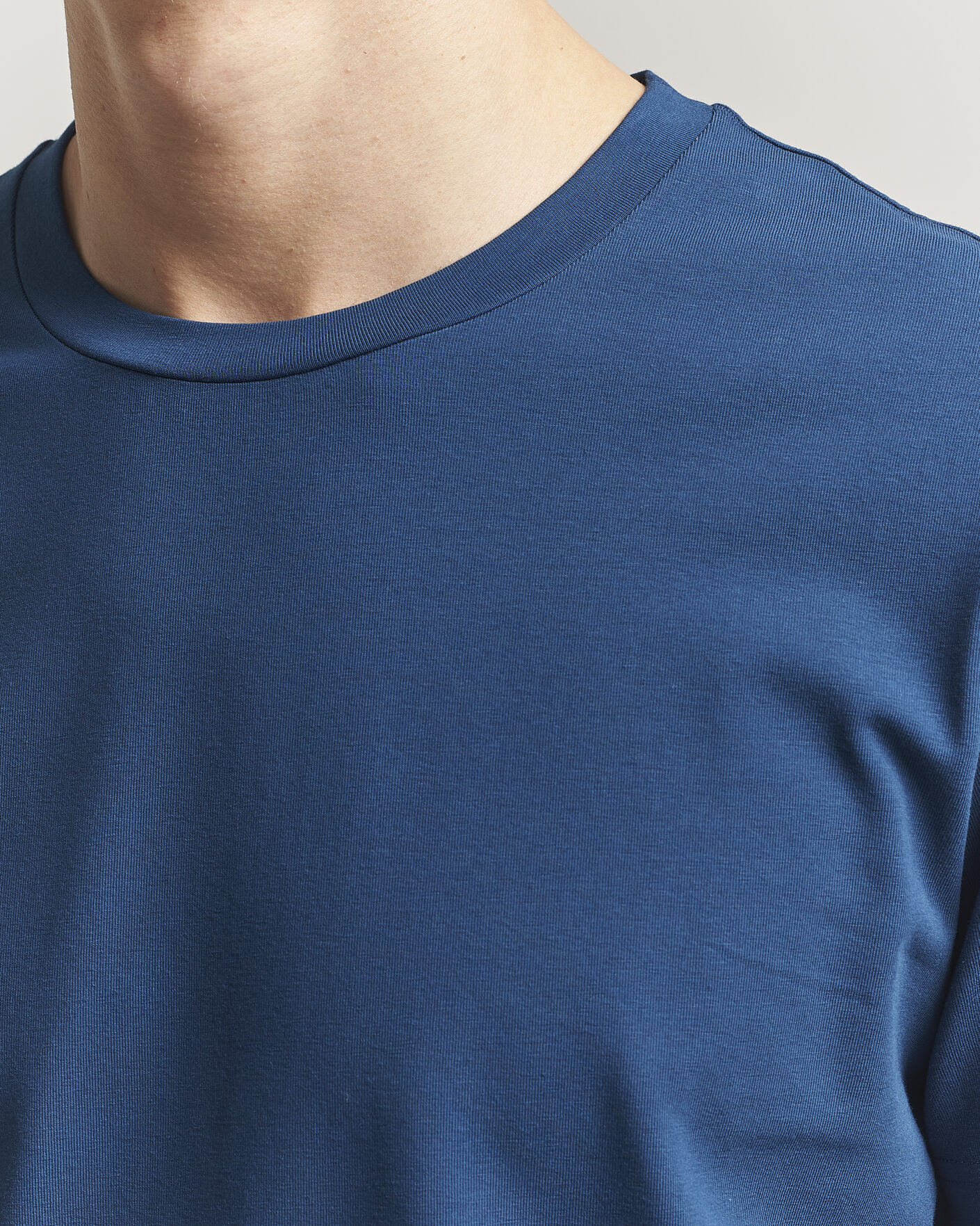 Hombres | Camisetas | Filippa K | Soft Lycra T-Shirt Night Teal