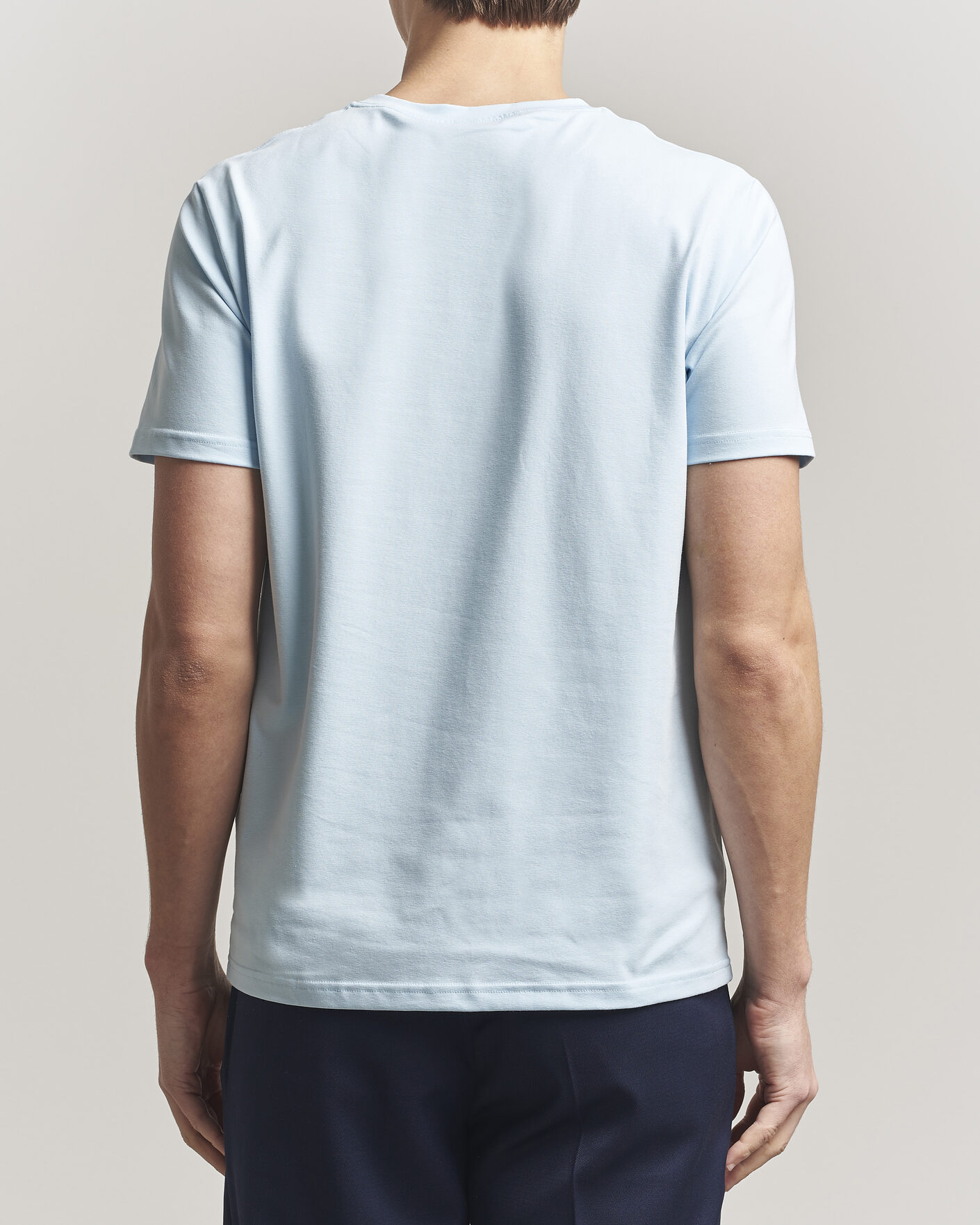 Hombres | Camisetas | Filippa K | Soft Lycra T-Shirt Frost Blue