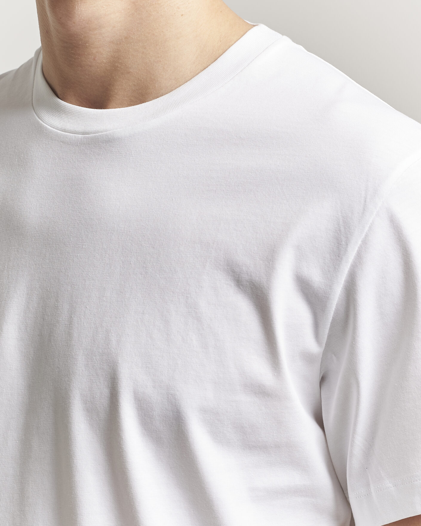 Hombres | Camisetas | Filippa K | Filip Crew Neck T-Shirt White