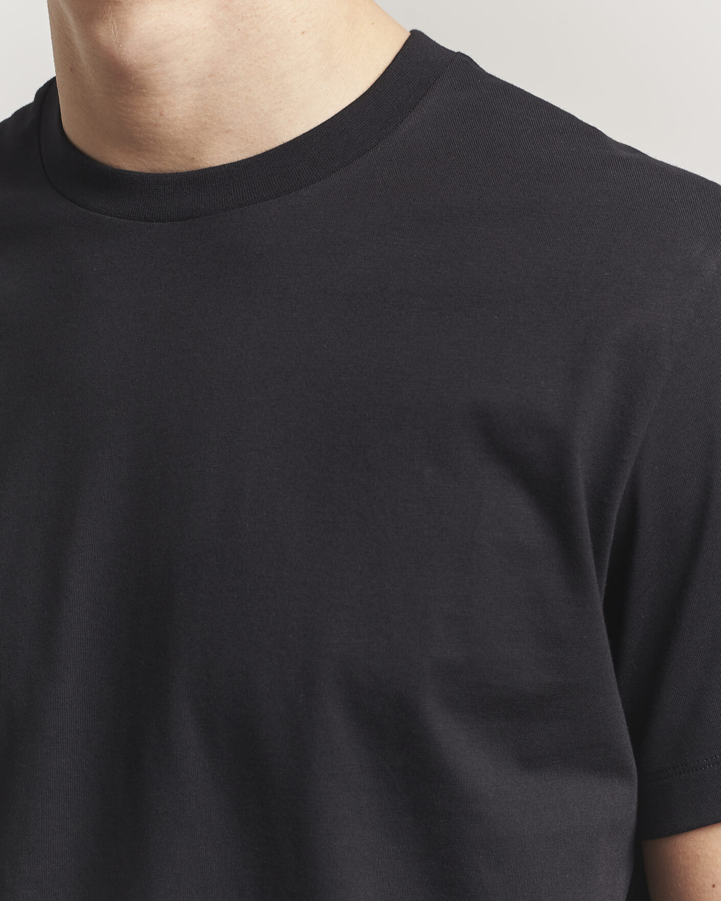 Hombres | Camisetas | Filippa K | Filip Crew Neck T-Shirt Black
