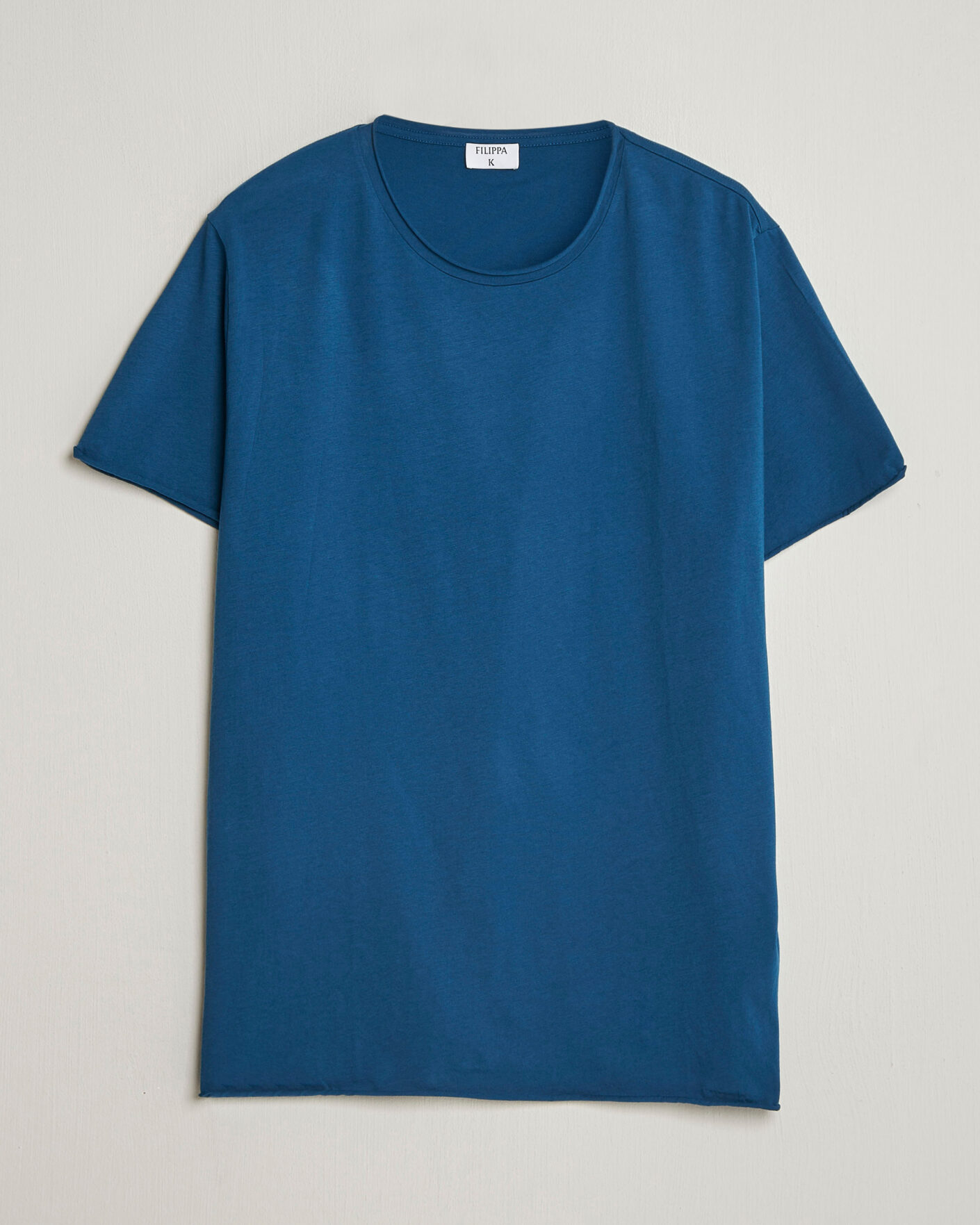 Hombres | Camisetas | Filippa K | Roll Neck Crew Neck T-Shirt Night Teal