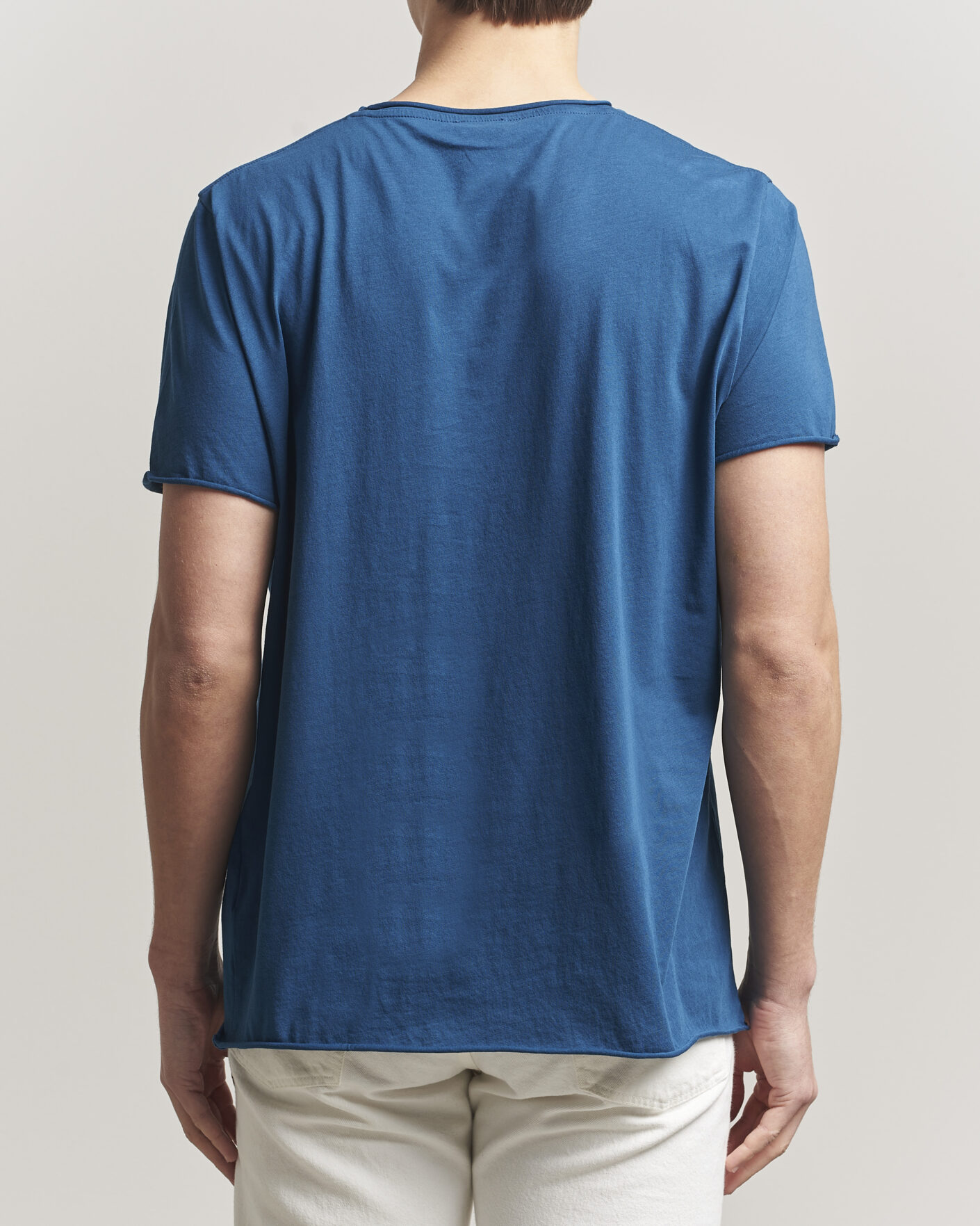 Hombres | Camisetas | Filippa K | Roll Neck Crew Neck T-Shirt Night Teal