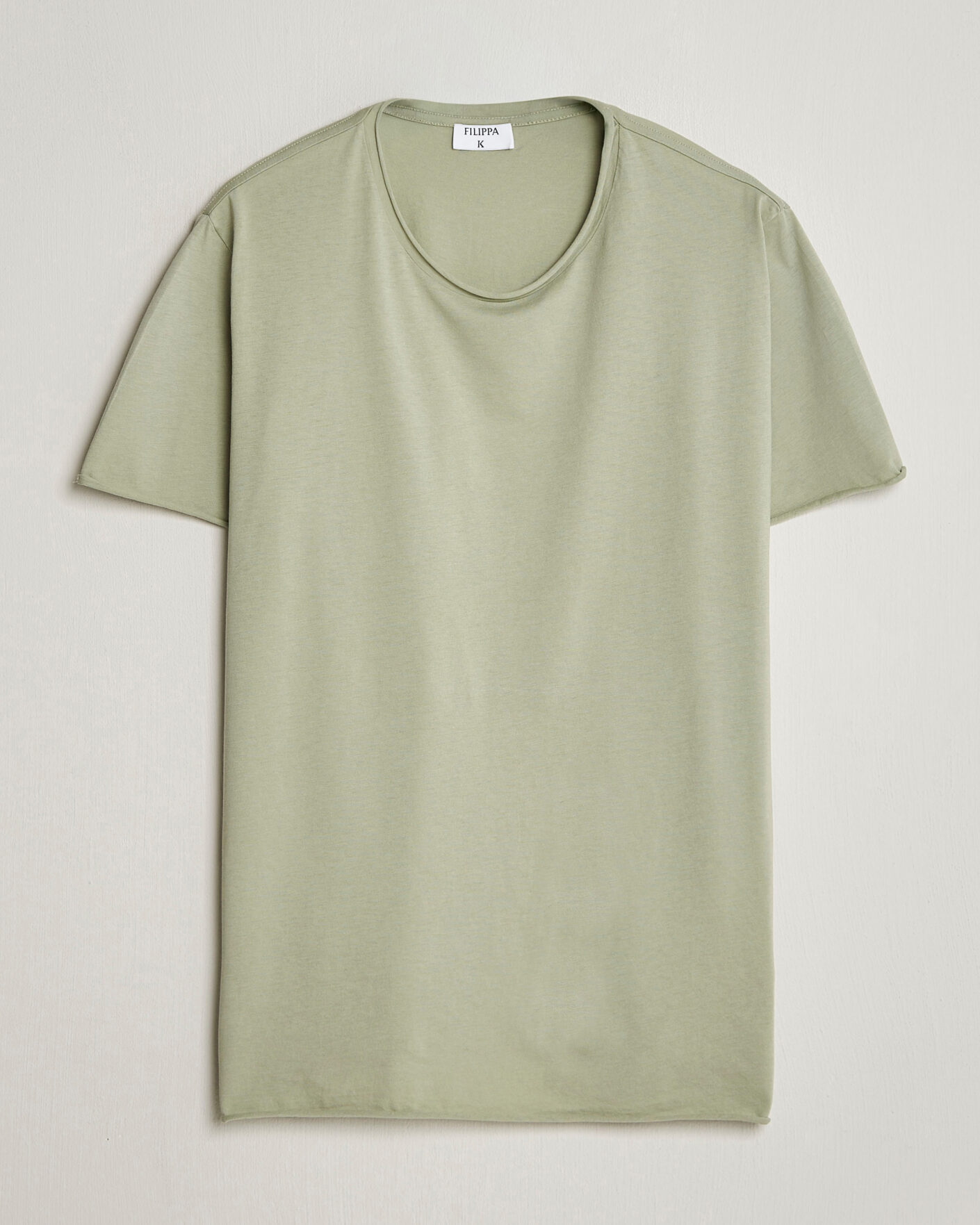 Hombres | Camisetas | Filippa K | Roll Neck Crew Neck T-Shirt Light Green