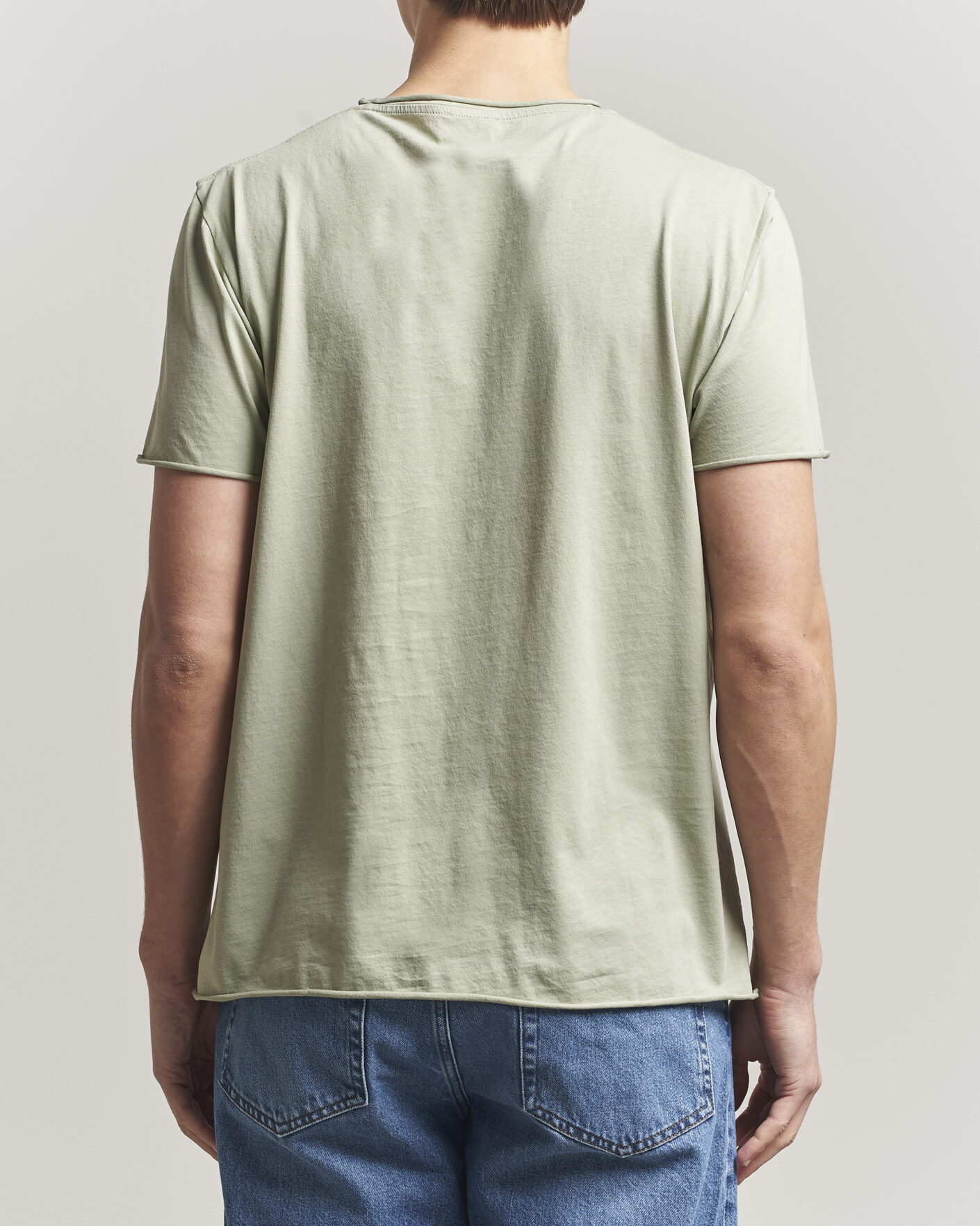 Hombres | Camisetas | Filippa K | Roll Neck Crew Neck T-Shirt Light Green