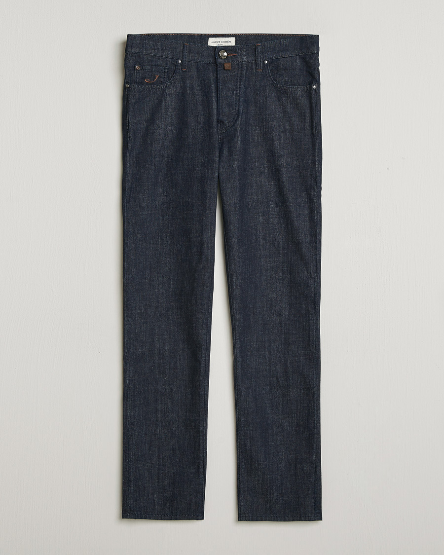 Hombres | Pantalones | Jacob Cohën | Edos Regular Straight Fit Stretch Jeans Dark Blue