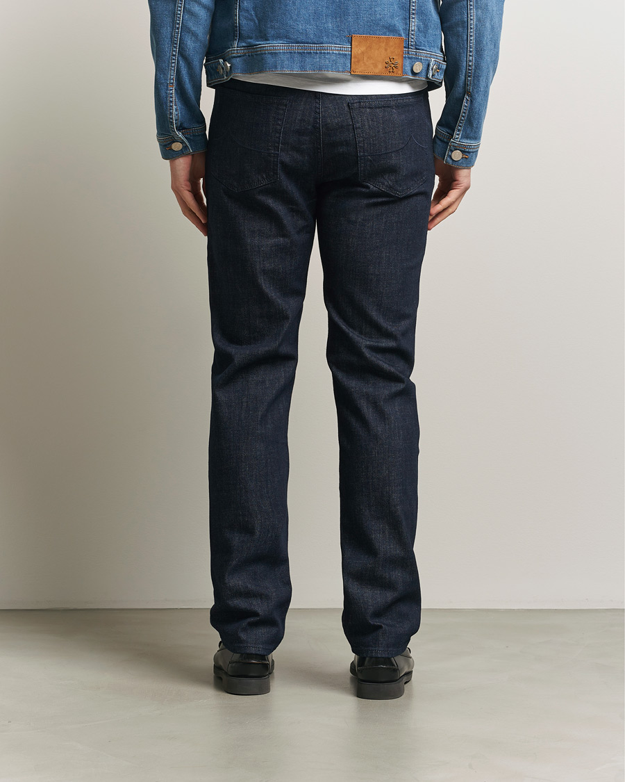 Hombres | Pantalones | Jacob Cohën | Edos Regular Straight Fit Stretch Jeans Dark Blue