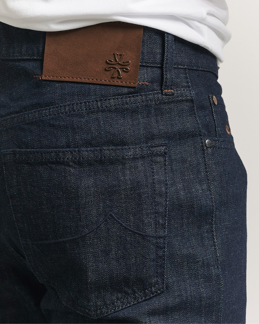 Hombres | Pantalones | Jacob Cohën | Edos Regular Straight Fit Stretch Jeans Dark Blue