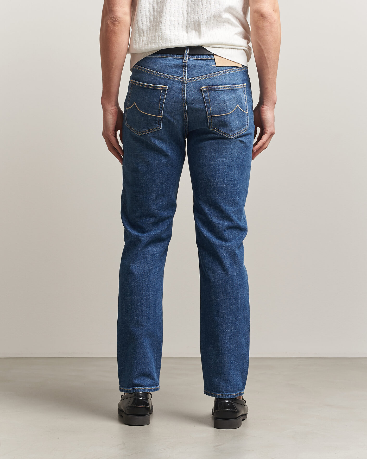Hombres | Pantalones | Jacob Cohën | Edos Regular Straight Fit Stretch Jeans Mid Blue