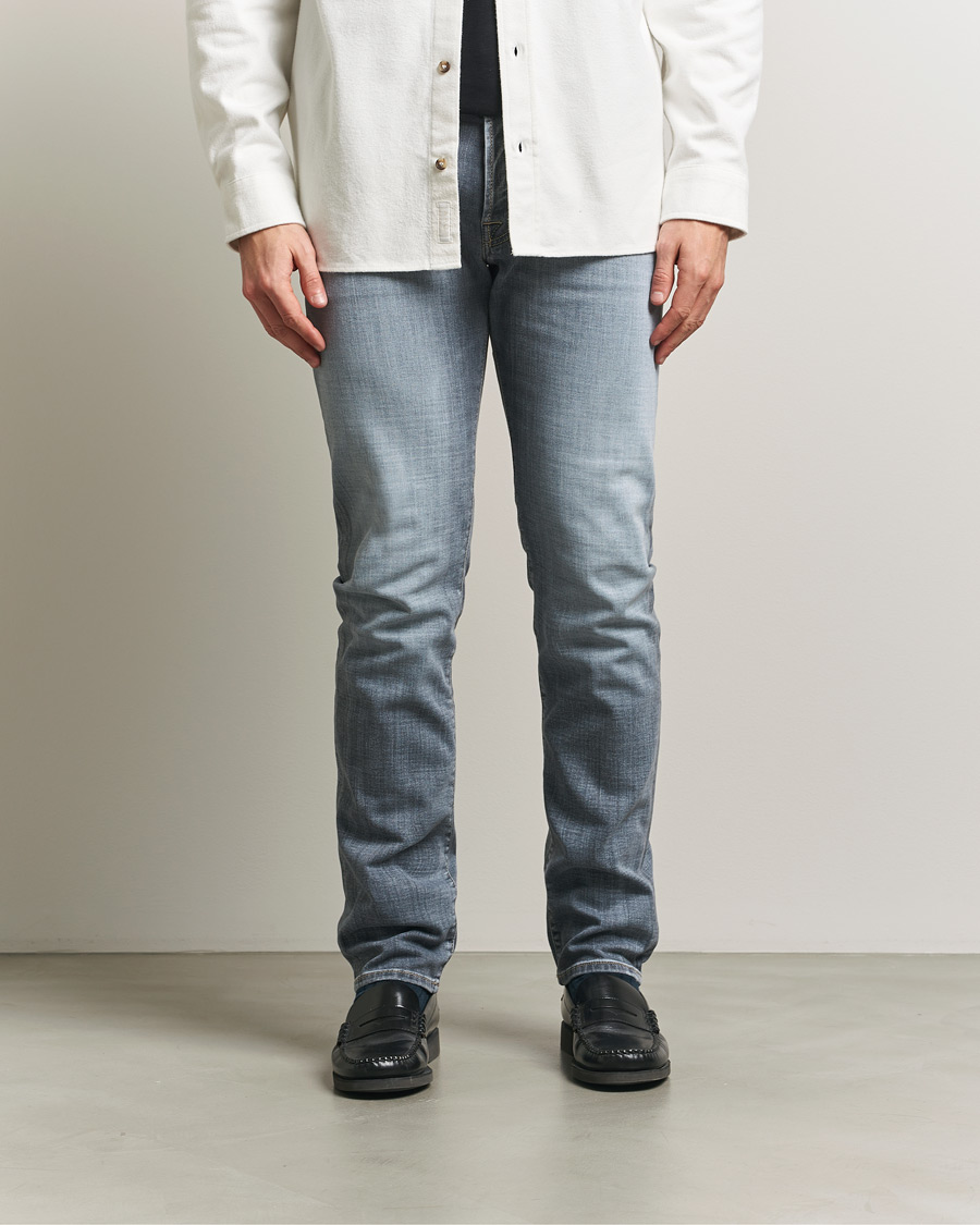 Hombres | Pantalones | Jacob Cohën | Bard Slim Fit Stretch Jeans Light Grey