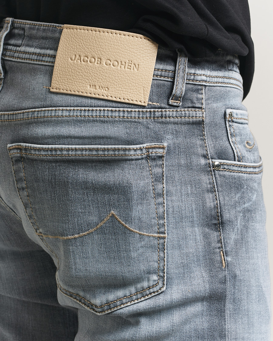 Hombres | Pantalones | Jacob Cohën | Bard Slim Fit Stretch Jeans Light Grey