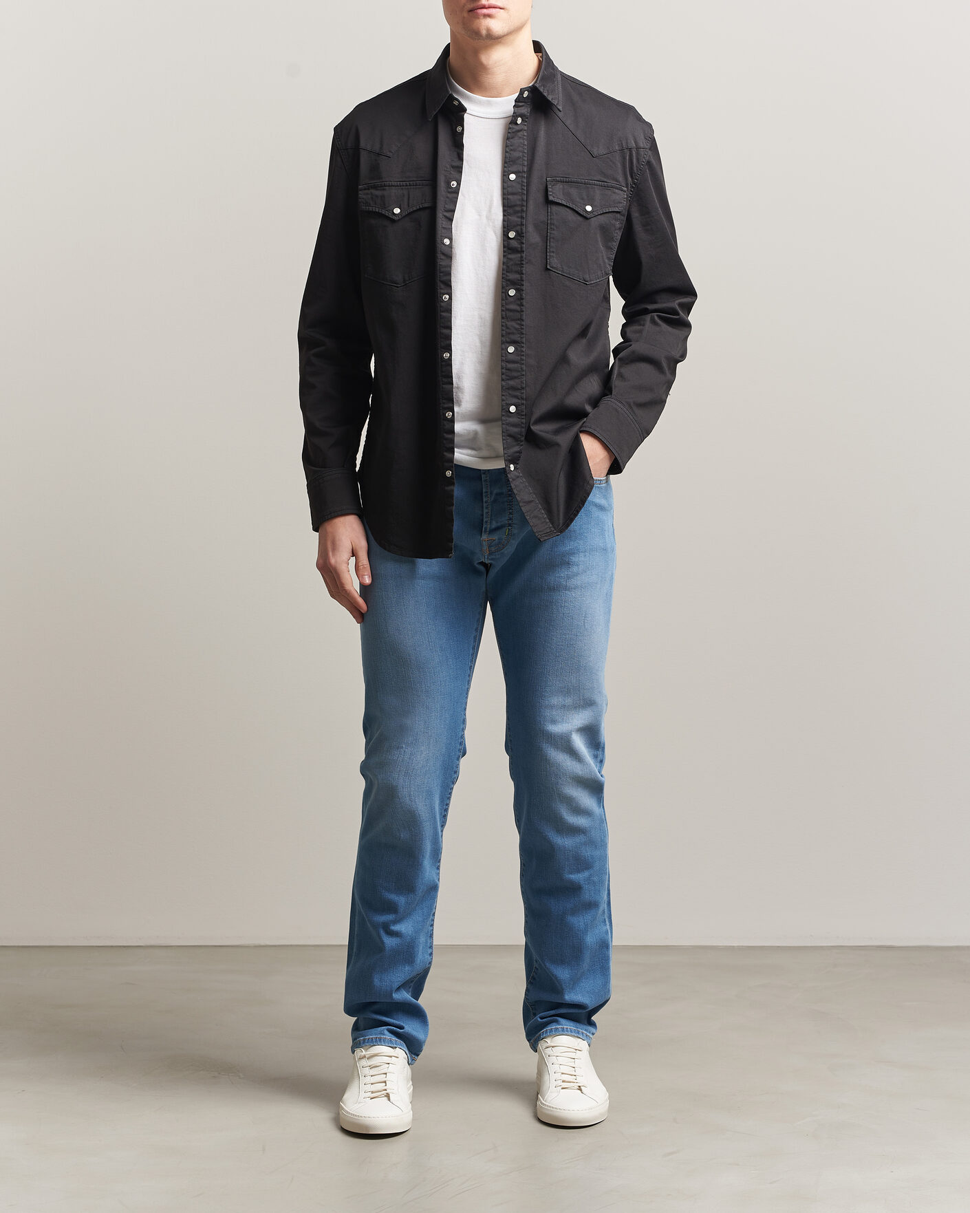 Hombres | Pantalones | Jacob Cohën | Bard Slim Fit Stretch Jeans Super Light Blue