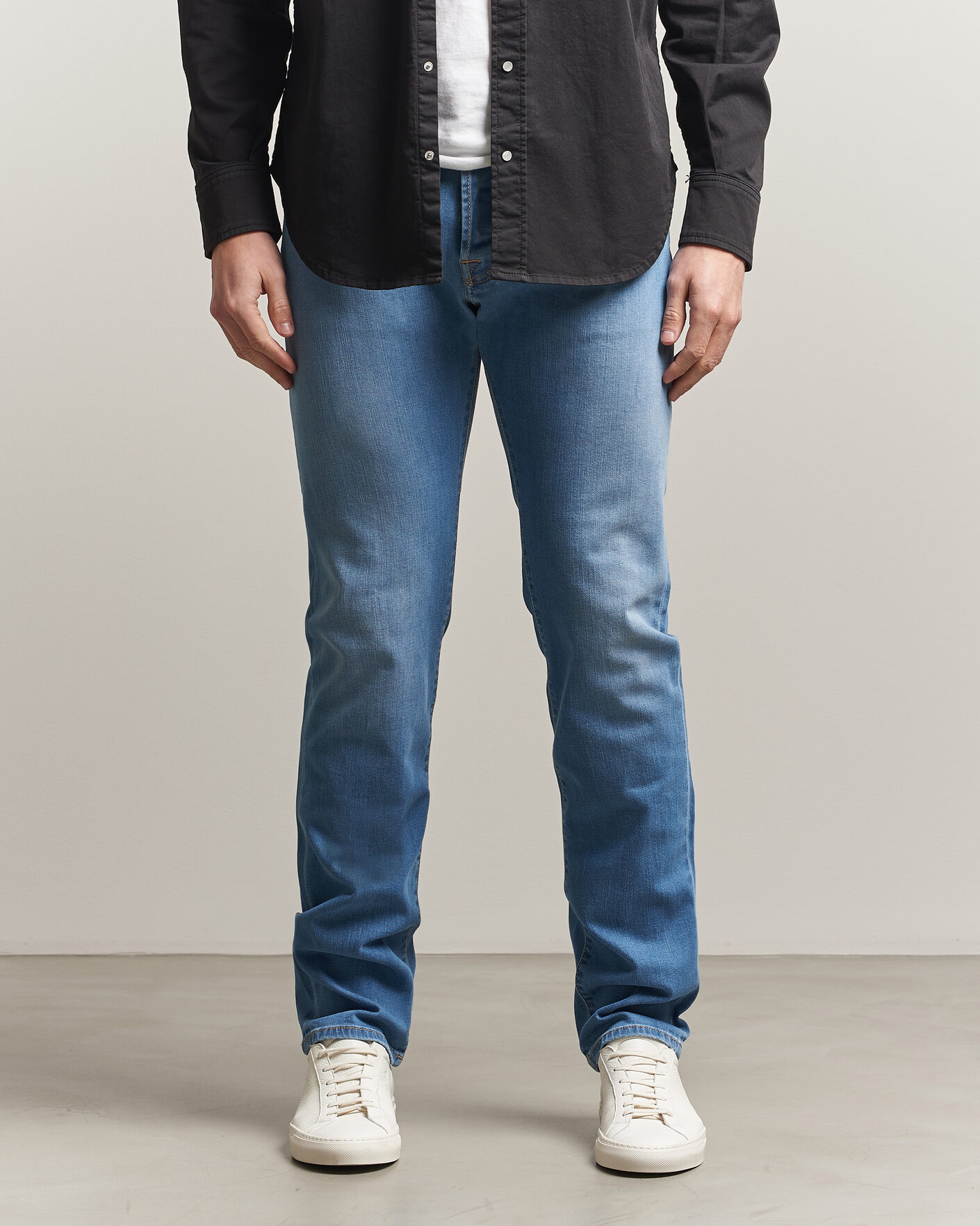 Hombres | Pantalones | Jacob Cohën | Bard Slim Fit Stretch Jeans Super Light Blue