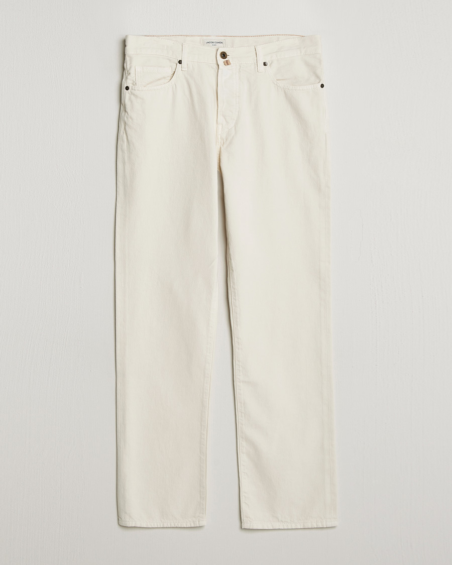 Hombres | Pantalones | Jacob Cohën | Edos Regular Straight Fit Bull Denim Jeans White