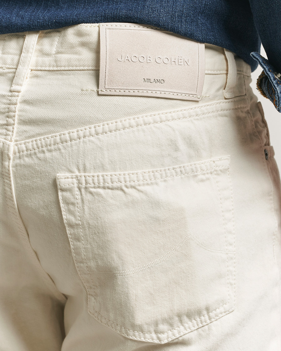 Hombres | Pantalones | Jacob Cohën | Edos Regular Straight Fit Bull Denim Jeans White